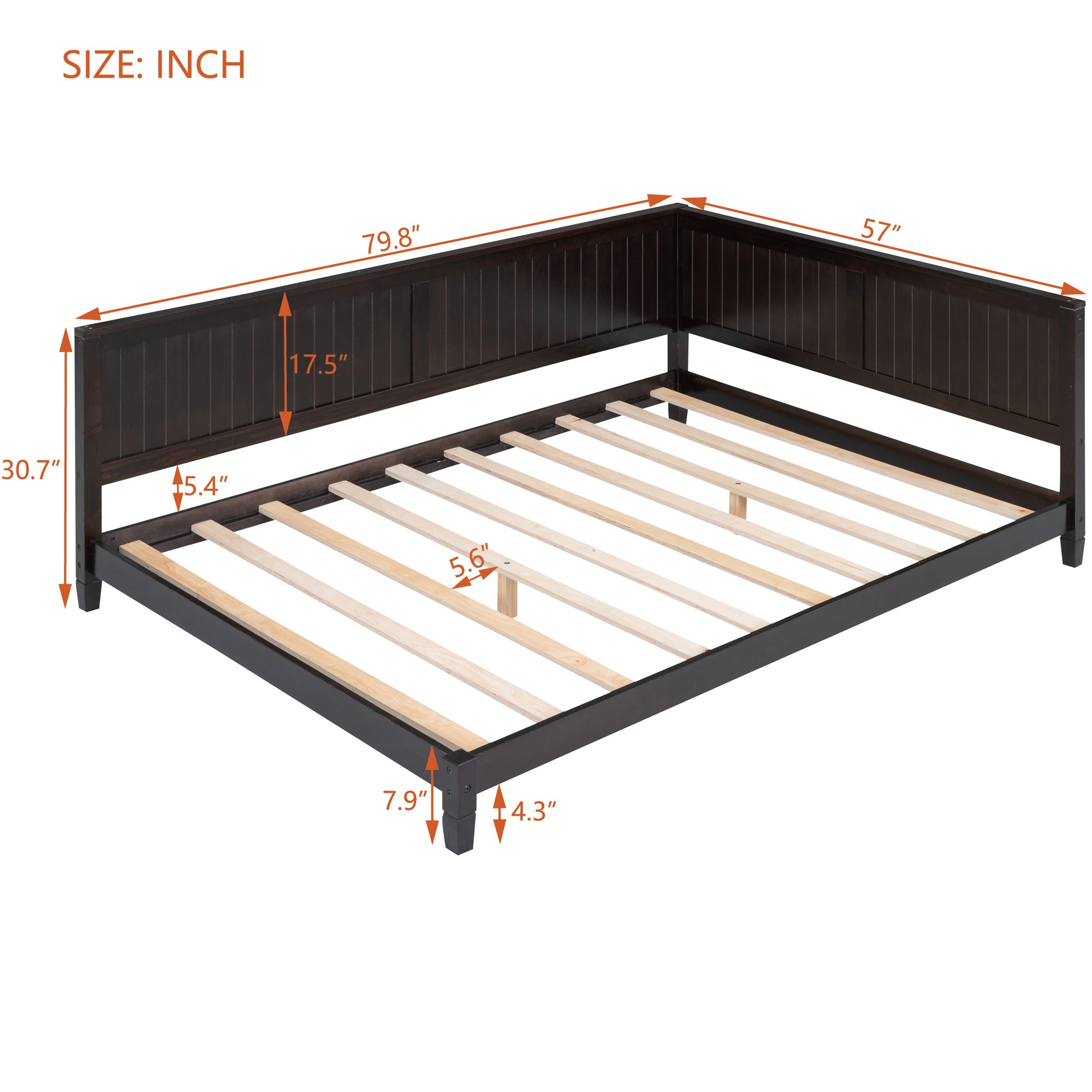 Full Size Wood Daybed/Sofa Bed, Espresso - Atlantic Fine Furniture Melbourne FL