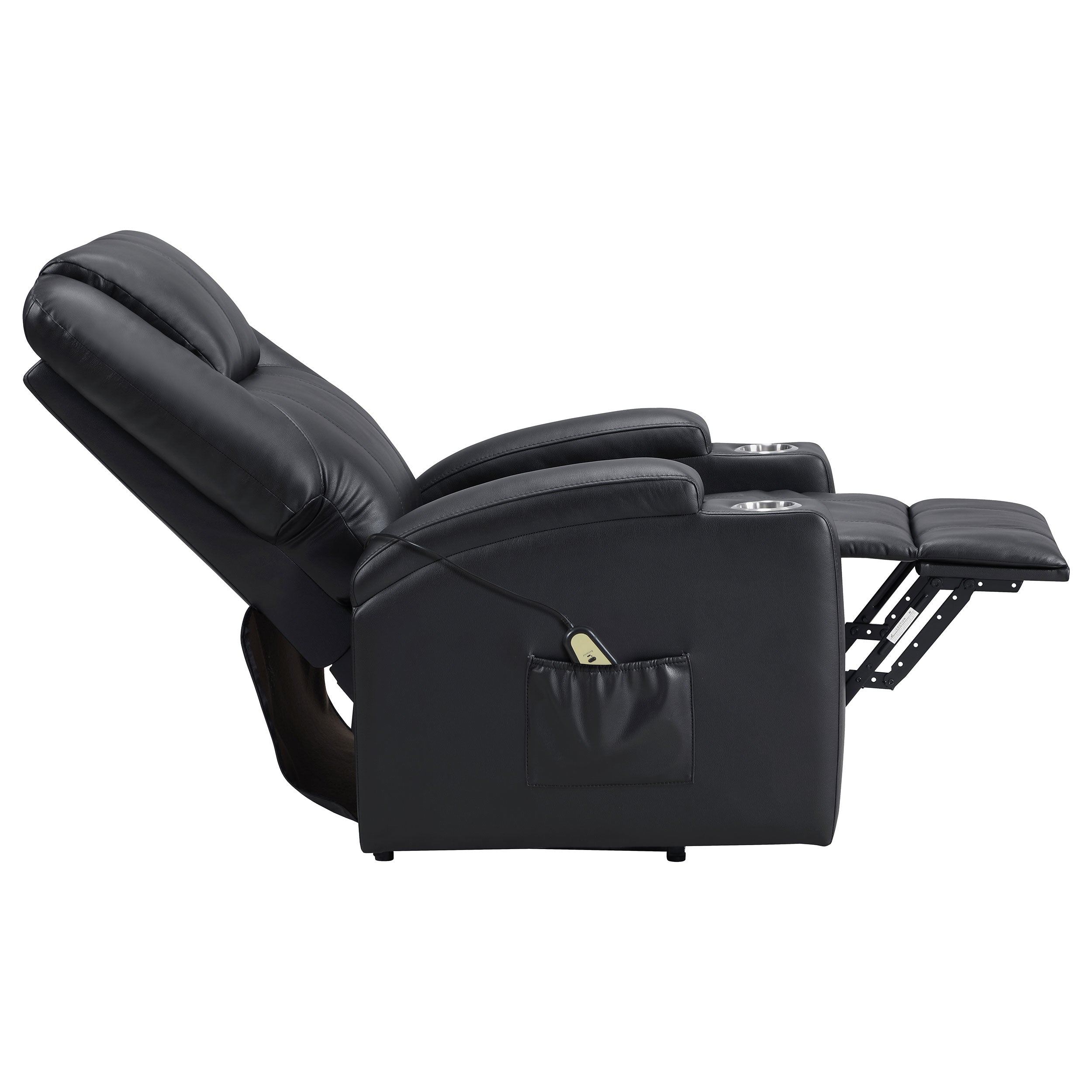Armstrong Upholstered Power Lift Massage Recliner Espresso — view 10
