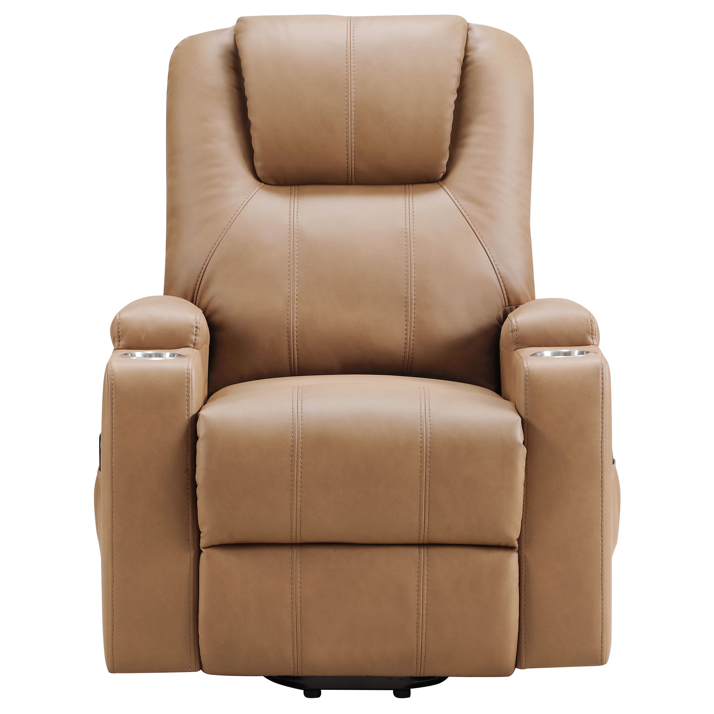 Armstrong Upholstered Power Lift Massage Recliner Camel — view 7