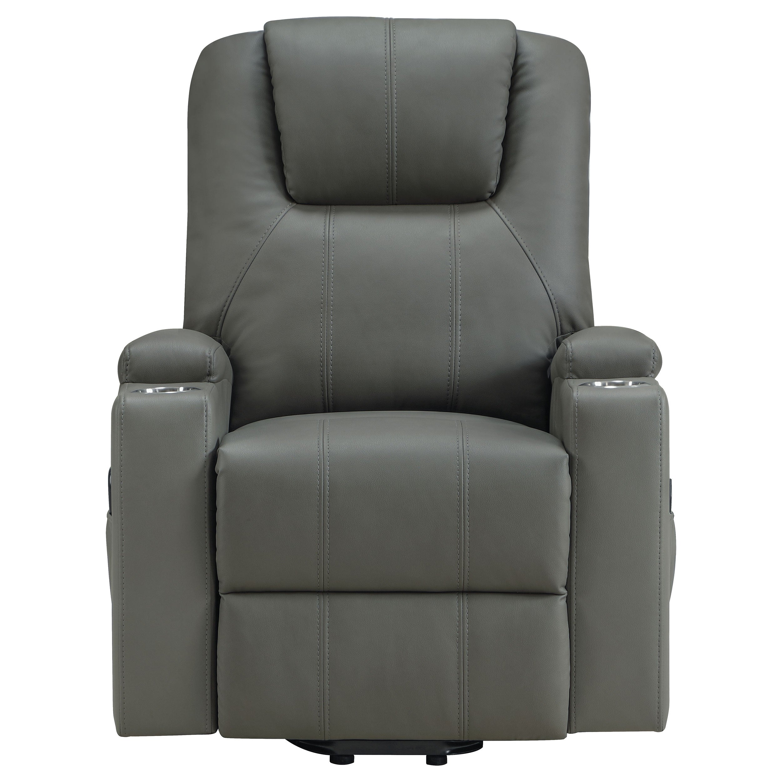 Armstrong Upholstered Power Lift Massage Recliner Grey — view 7