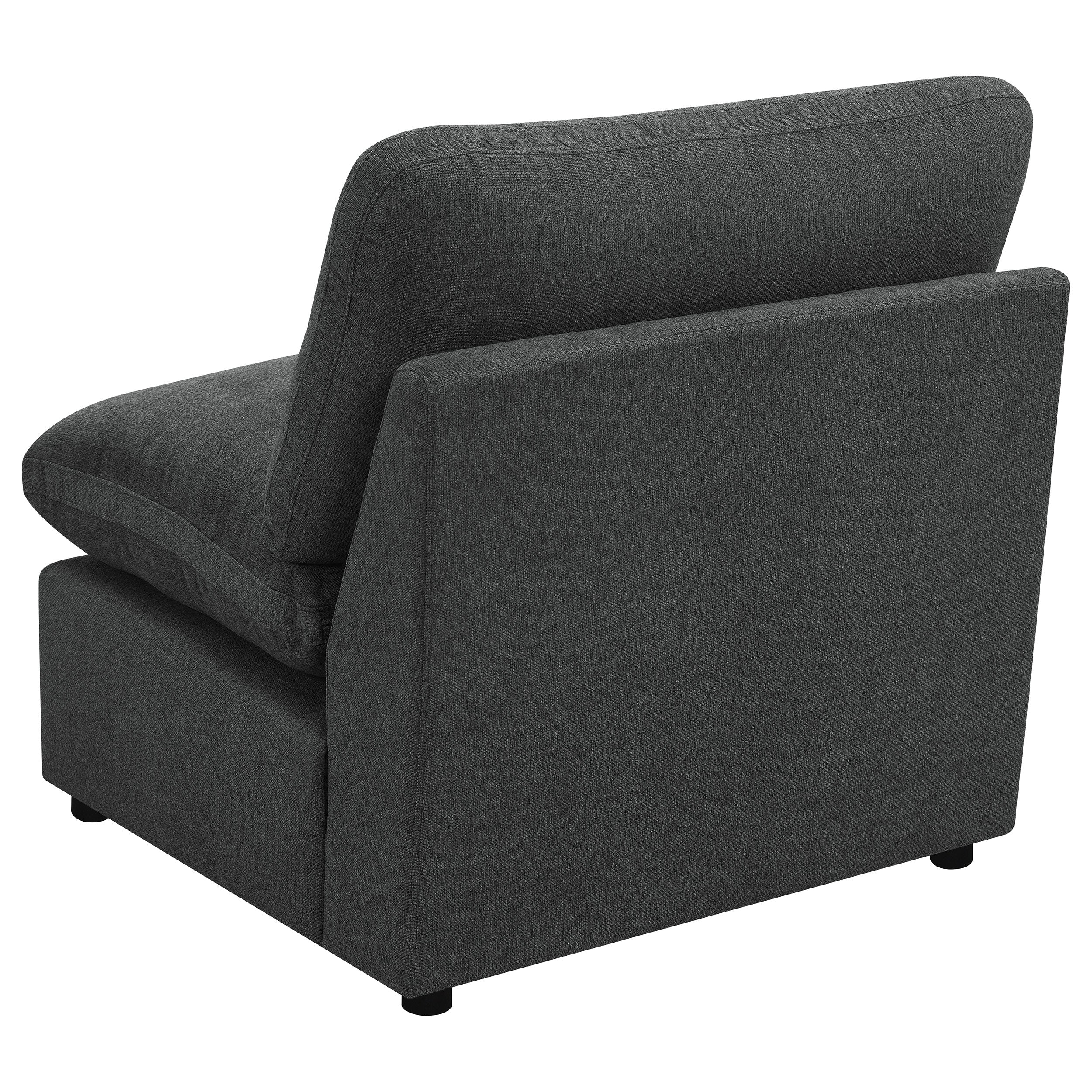 Collins Modular Armless Chair Dark Grey — view 6