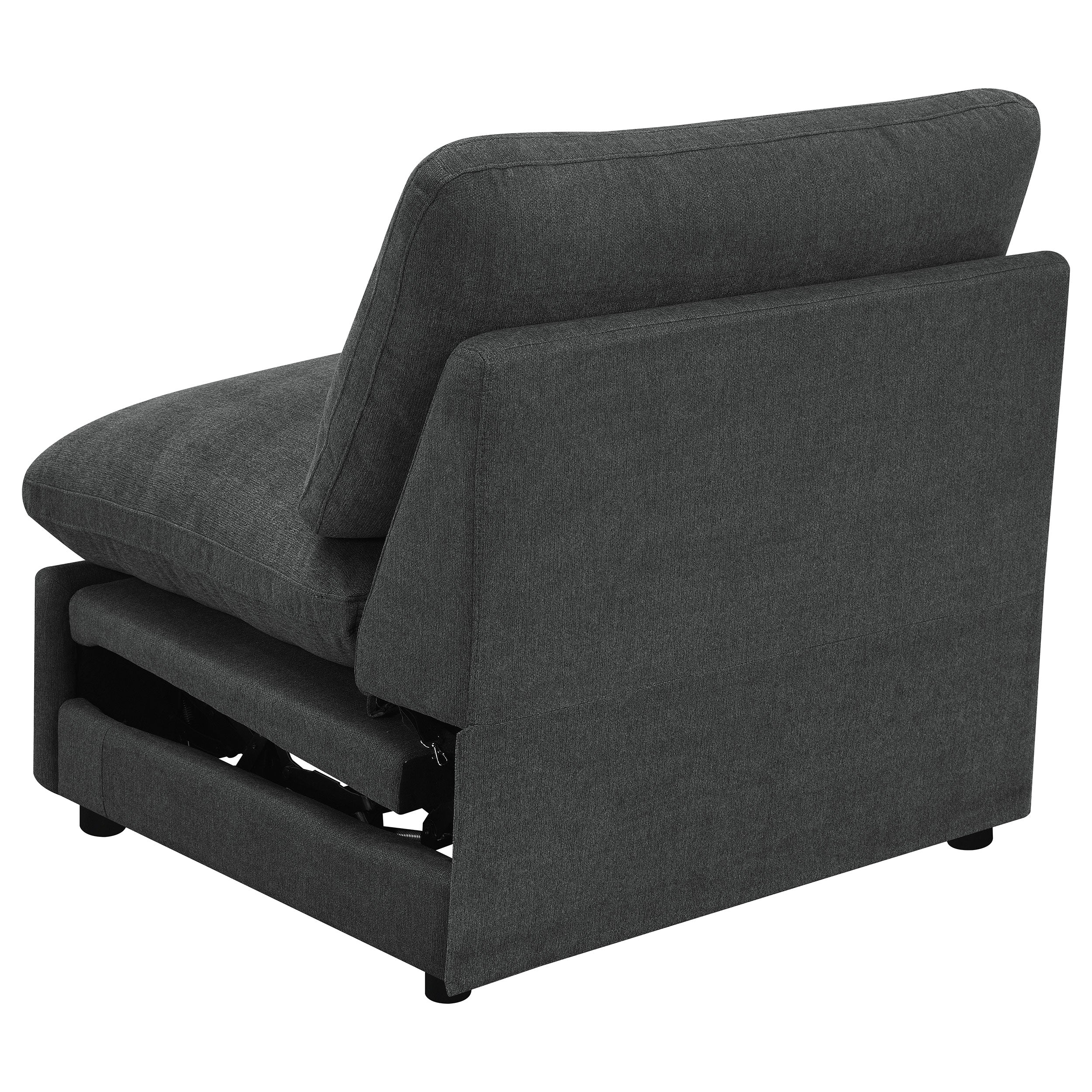 Collins Modular Power Armless Recliner Dark Grey — view 8