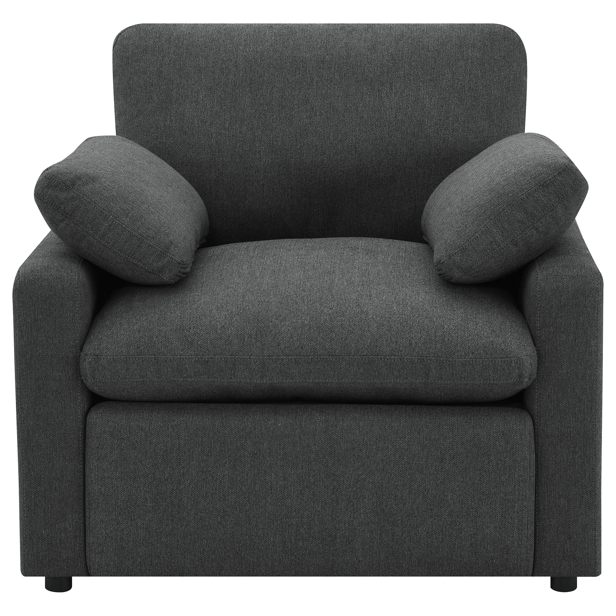 Collins Upholstered Power Recliner Chair Dark Grey — view 5