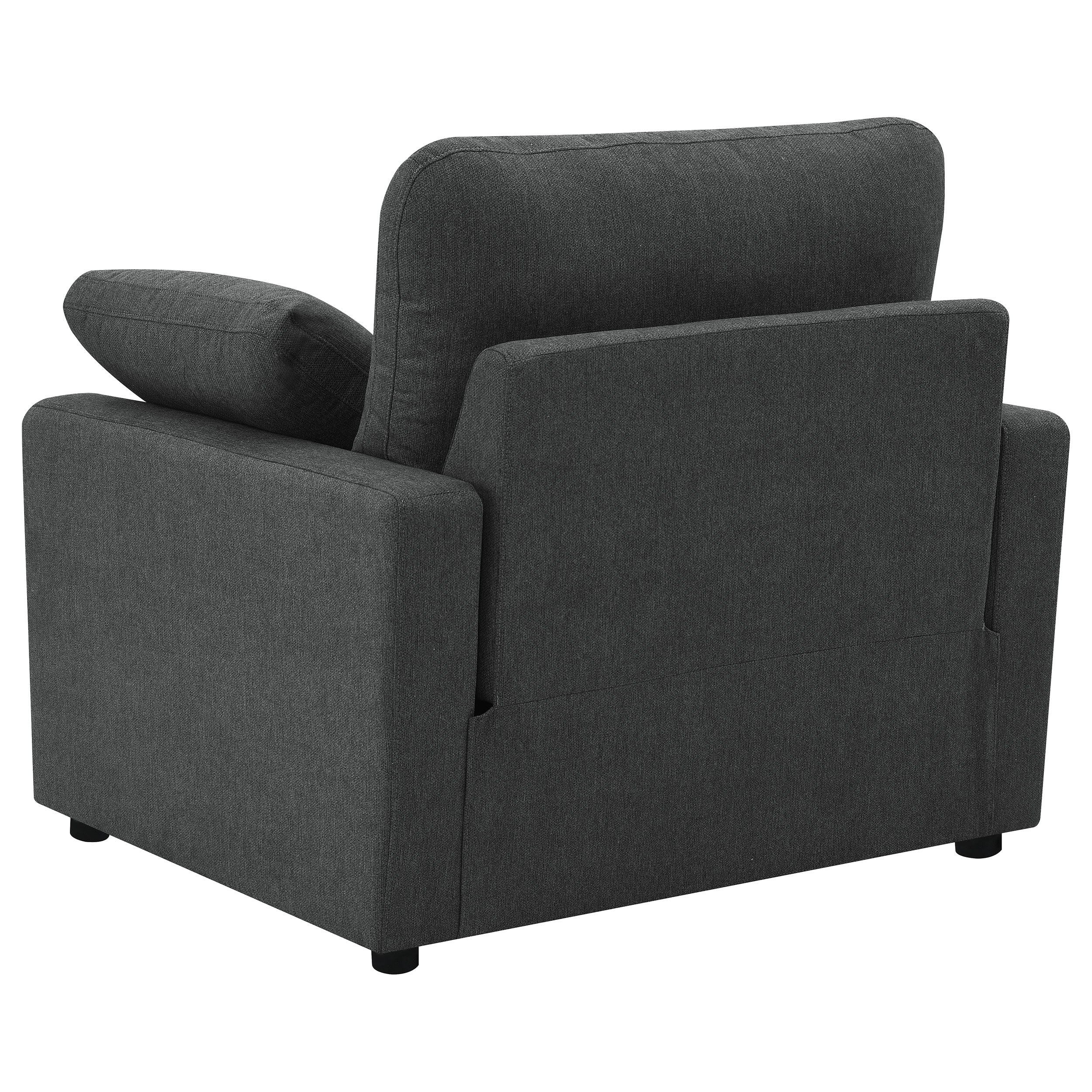 Collins Upholstered Power Recliner Chair Dark Grey — view 8