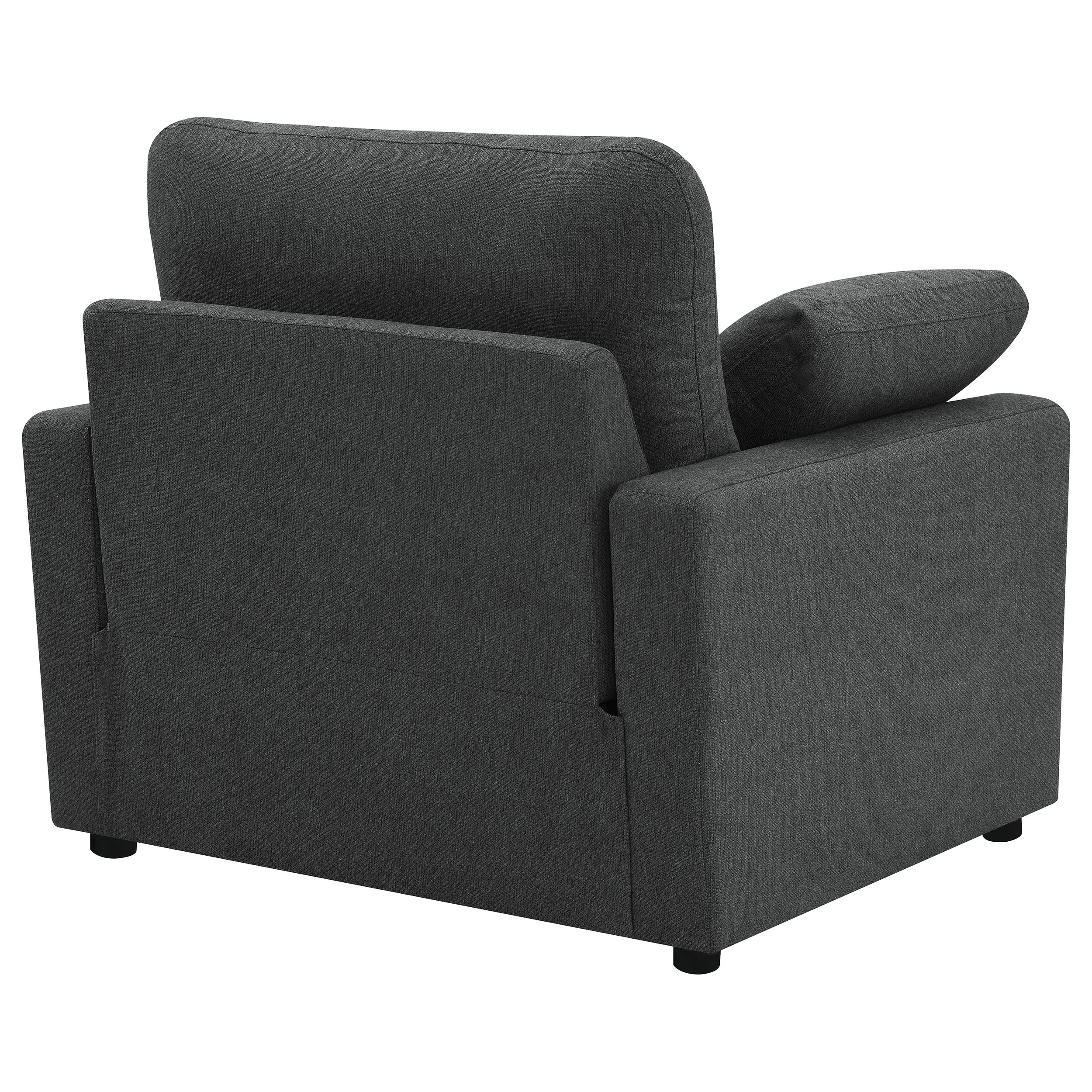 Collins Upholstered Power Recliner Chair Dark Grey — view 9