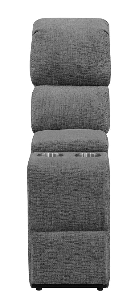 Bahrain Upholstered Console Charcoal — view 2