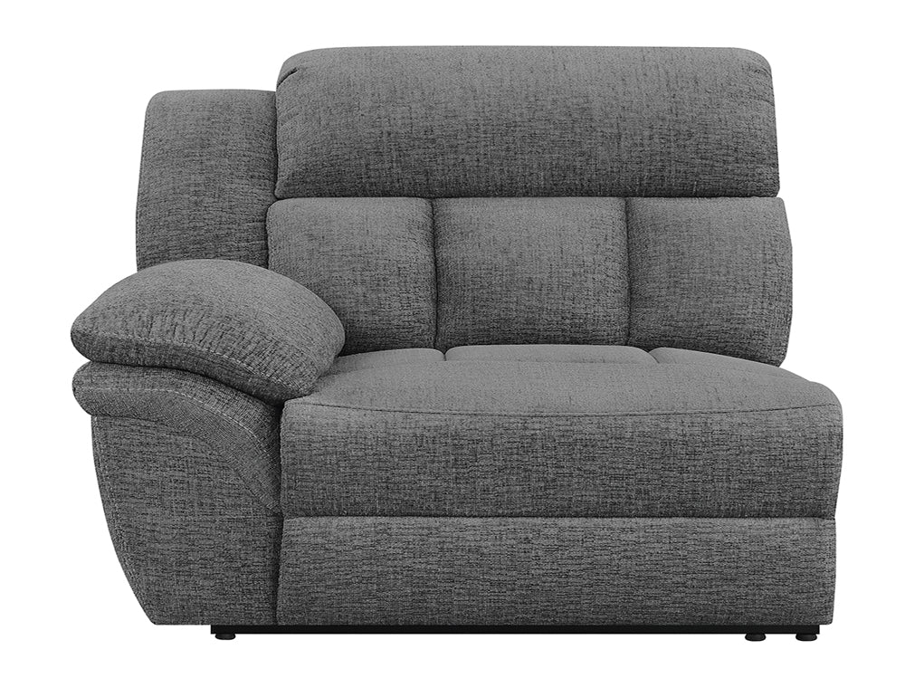 Bahrain Upholstered LAF Power Recliner Charcoal — view 3