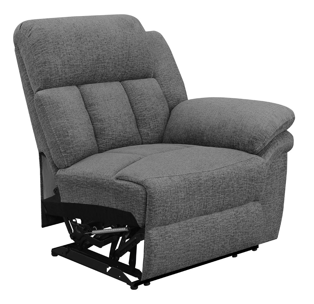 Bahrain Upholstered RAF Recliner Charcoal — view 2