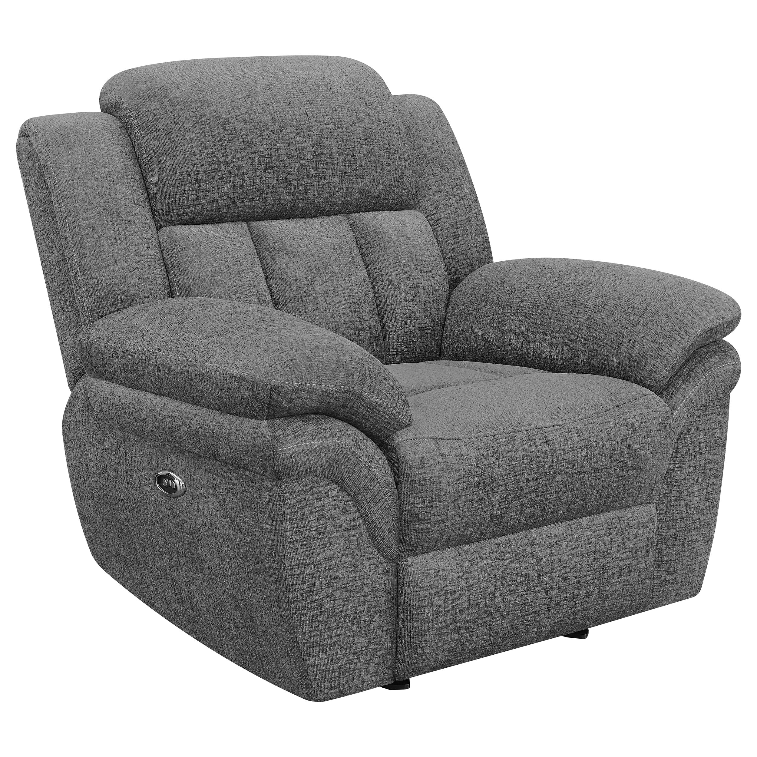 Bahrain Upholstered Power Glider Recliner Charcoal — view 1