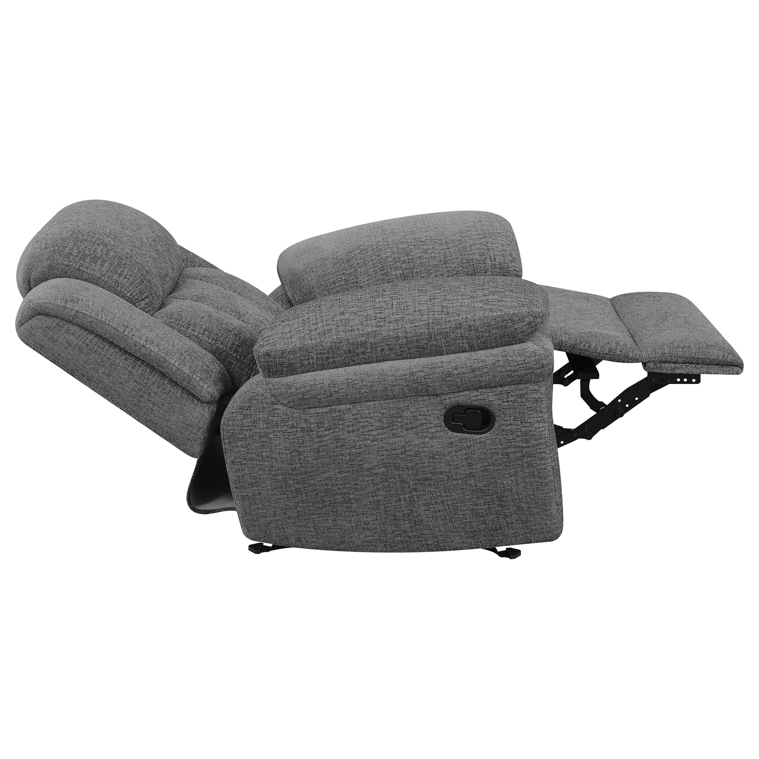 Bahrain Upholstered Glider Recliner Charcoal — view 10