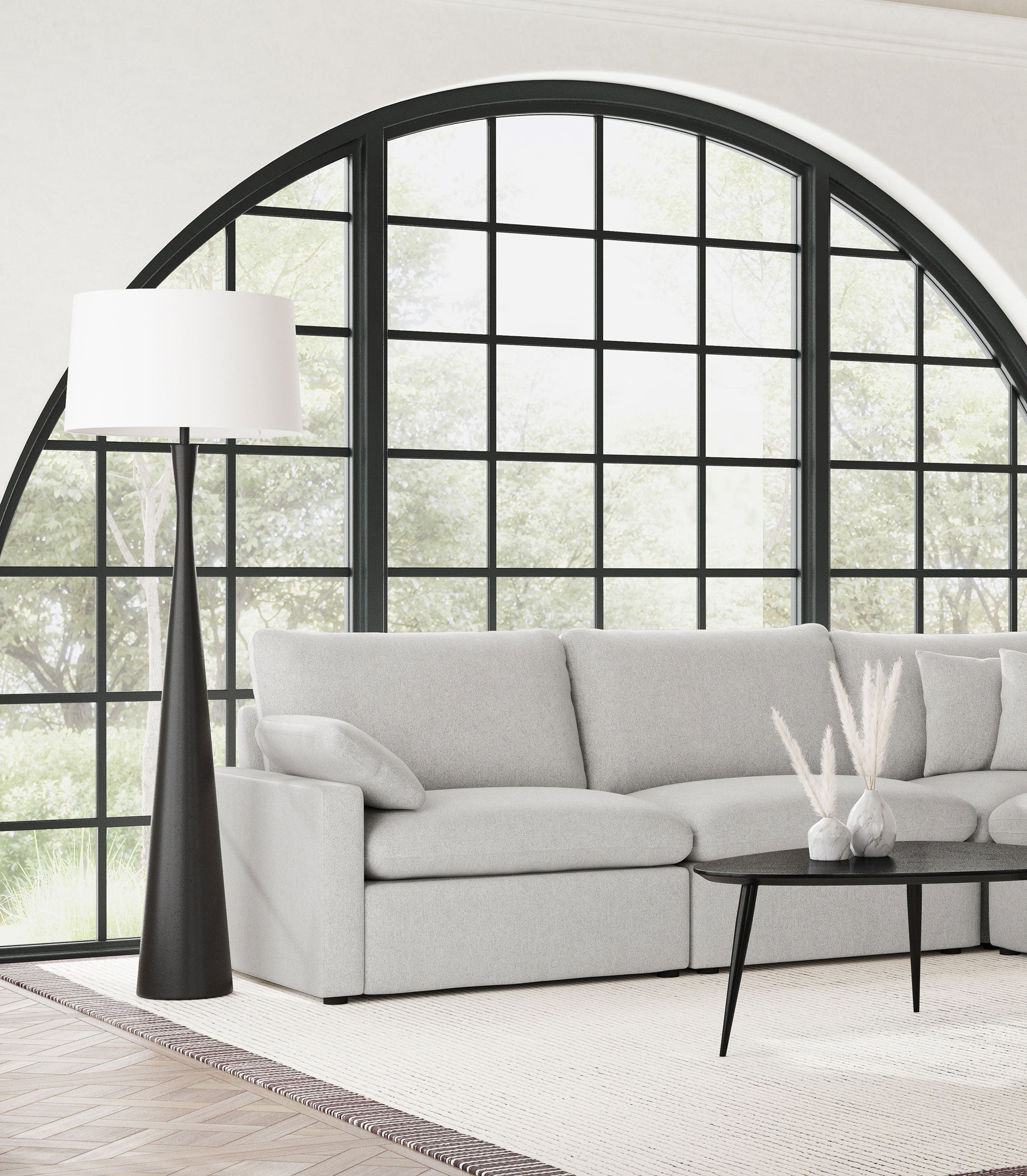 Collins Modular Power Armless Recliner Grey — view 2