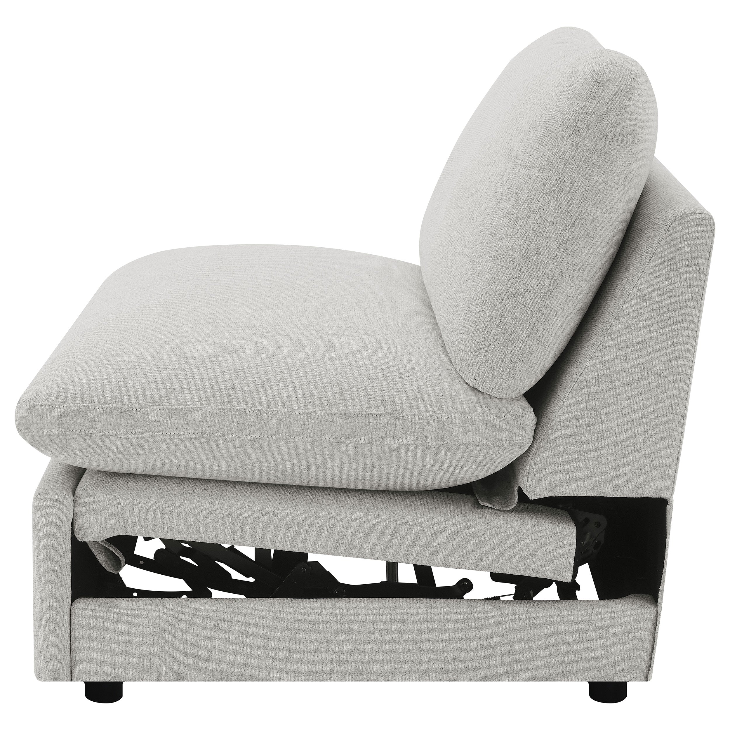 Collins Modular Power Armless Recliner Grey — view 7