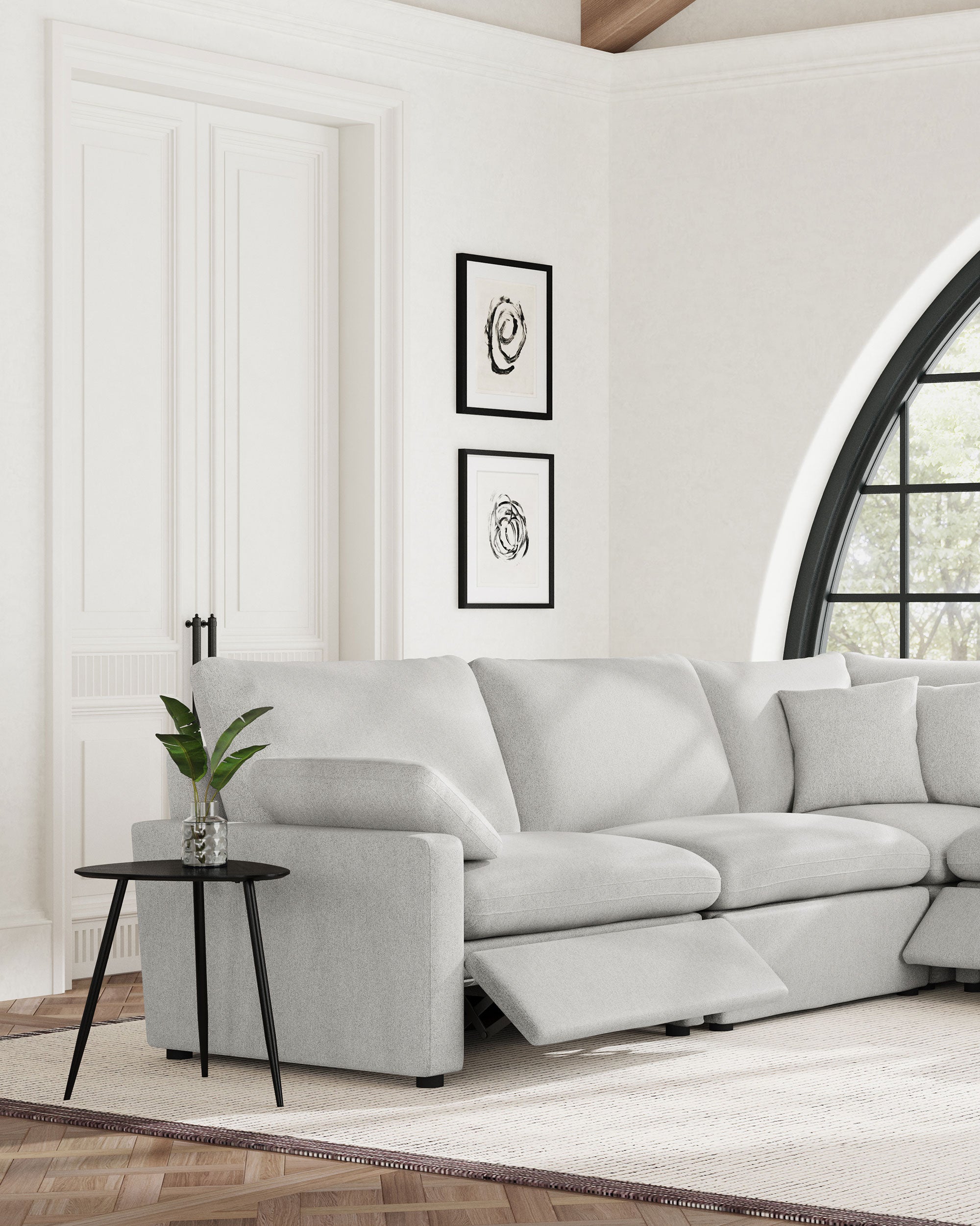 Collins Modular LAF Power Recliner Grey — view 3