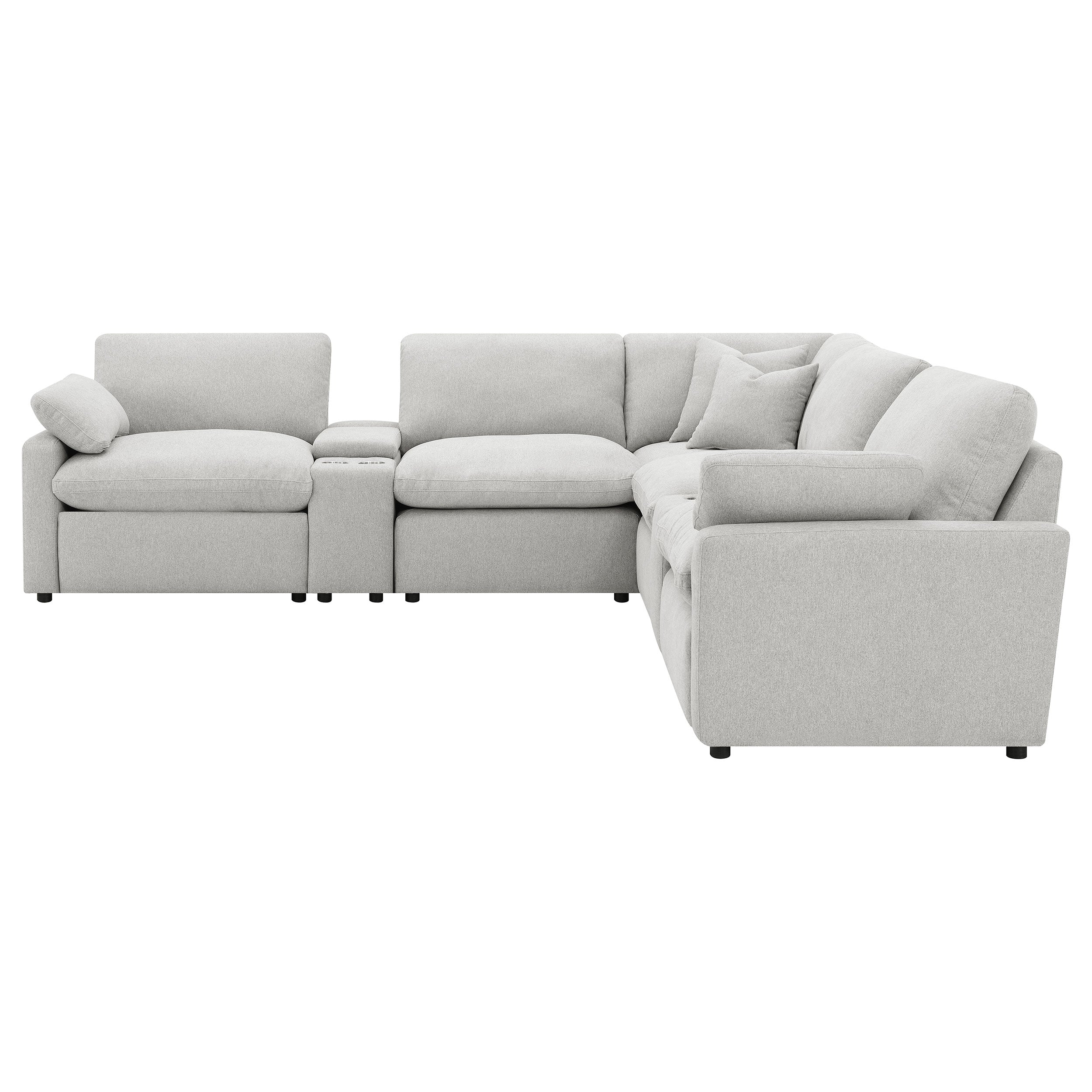 Collins 7-piece Modular Power Reclining Sectional Grey — view 5