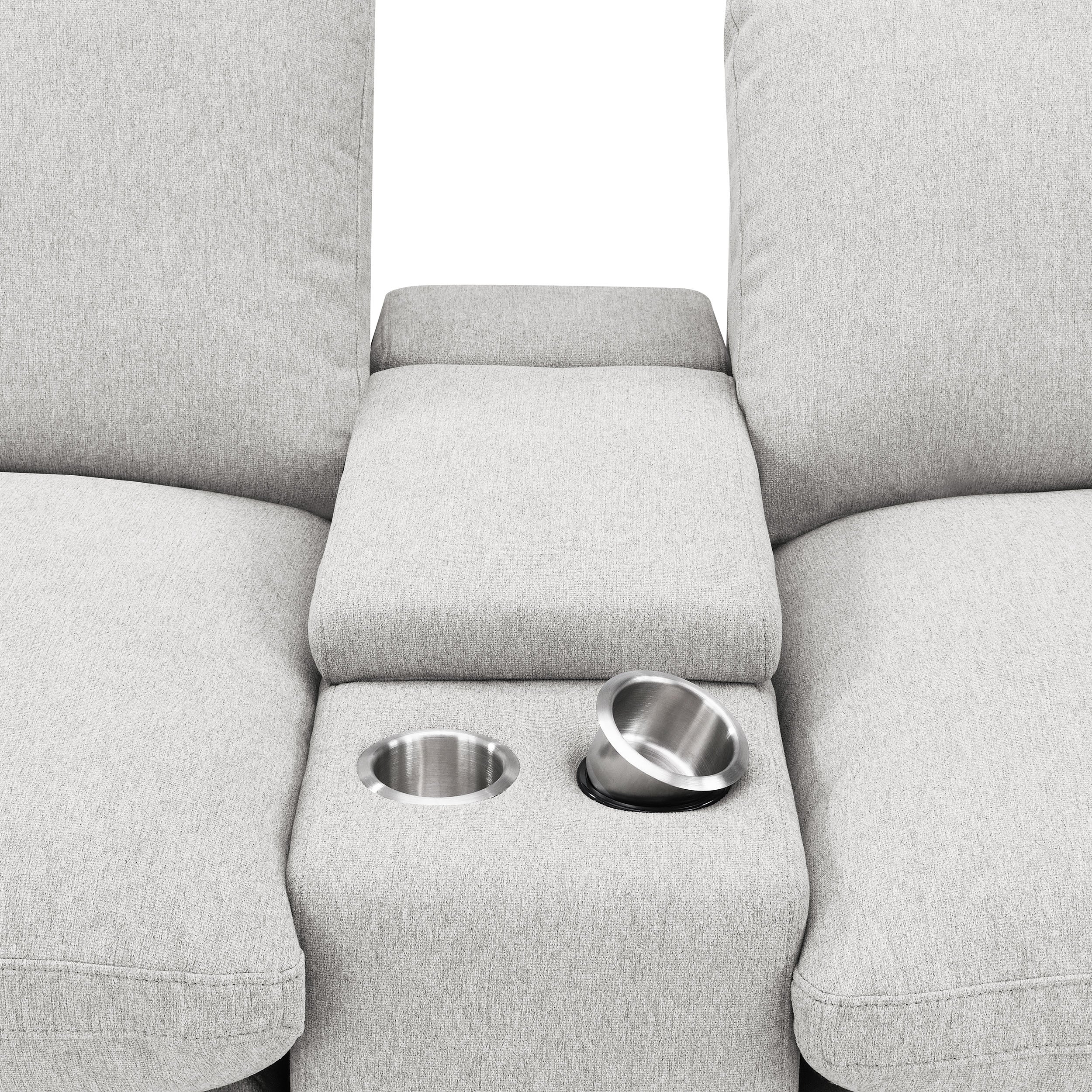 Collins 5-Piece Power Reclining Home Theater Seating Grey — view 9