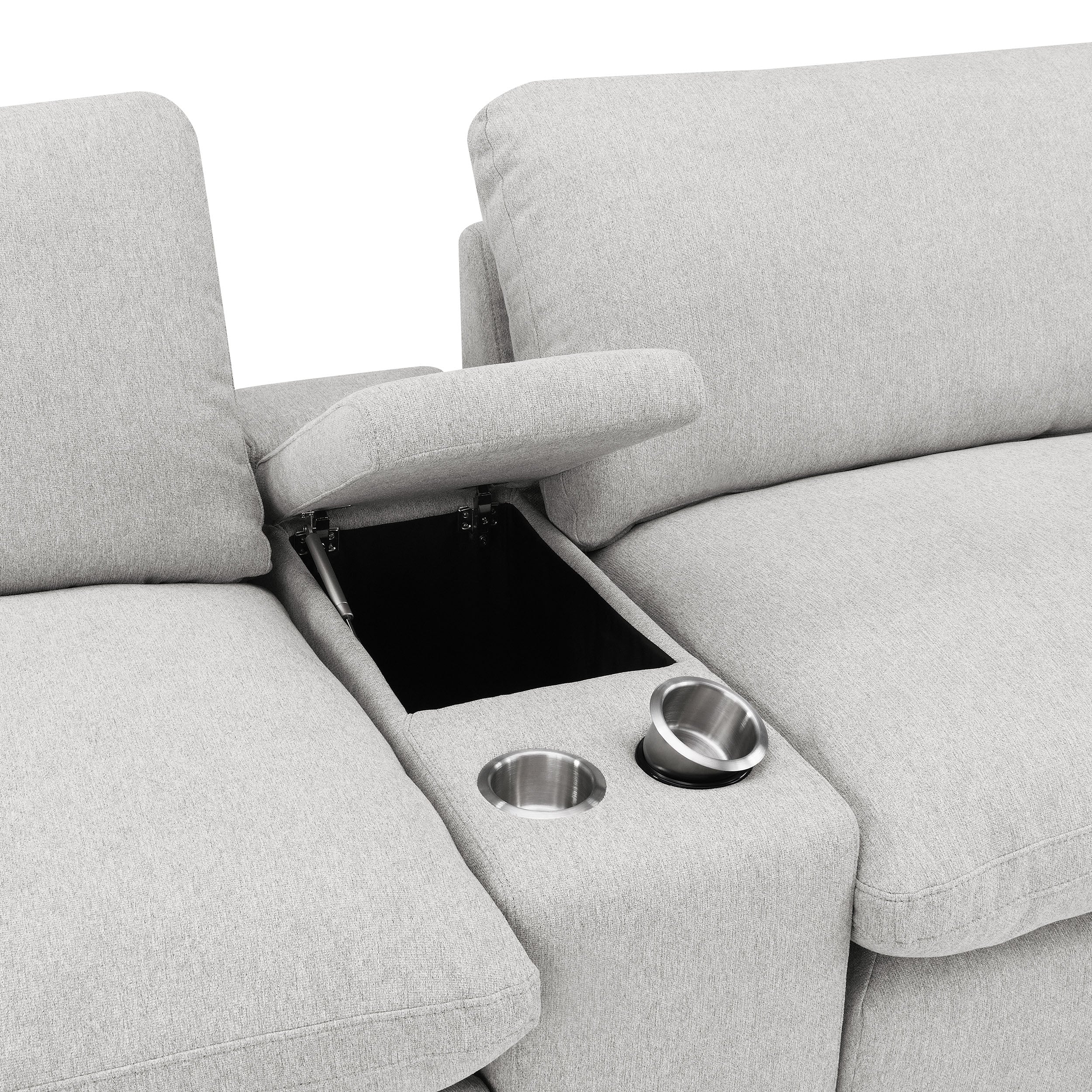 Collins 5-Piece Power Reclining Home Theater Seating Grey — view 10