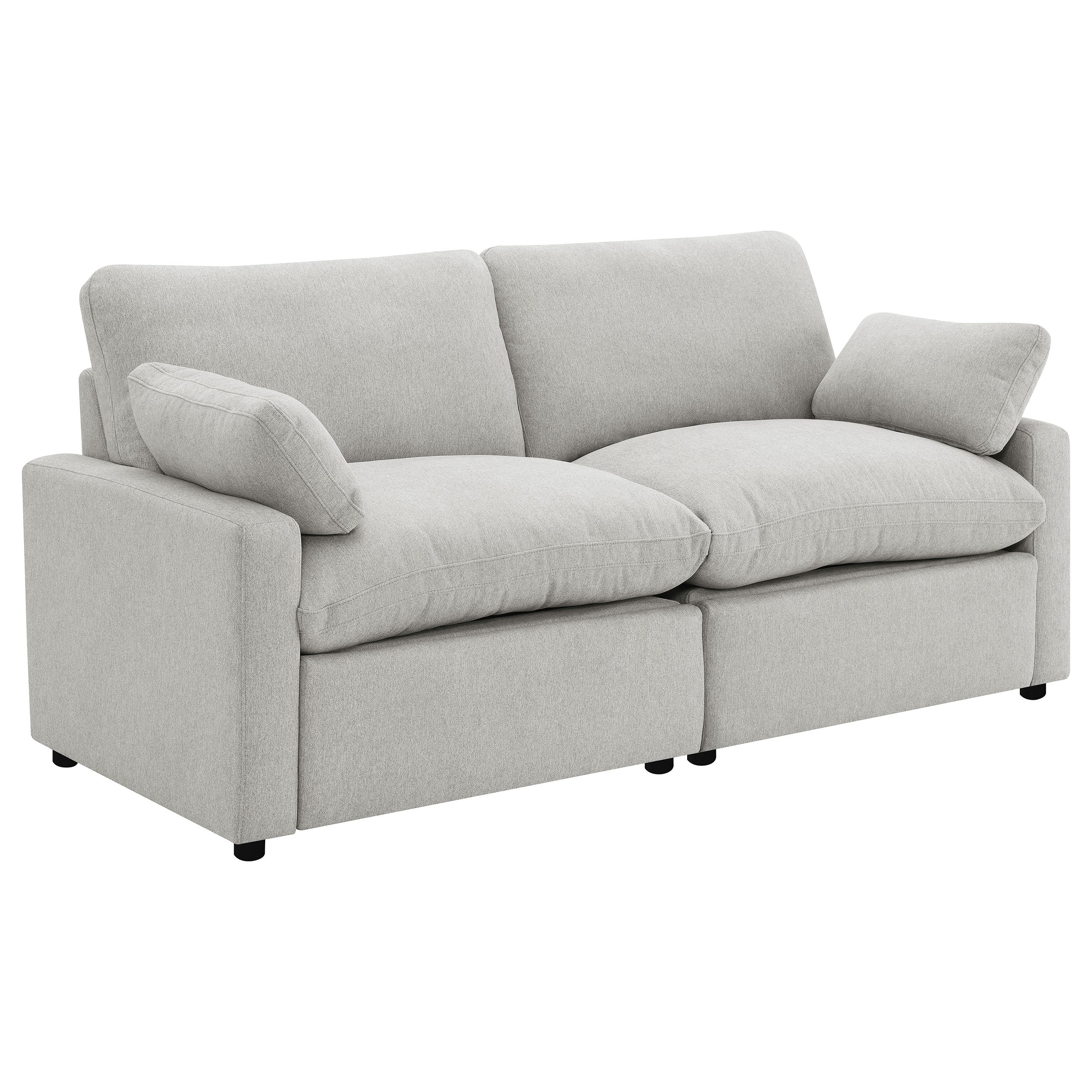 Collins Modular Power Loveseat Grey — view 1