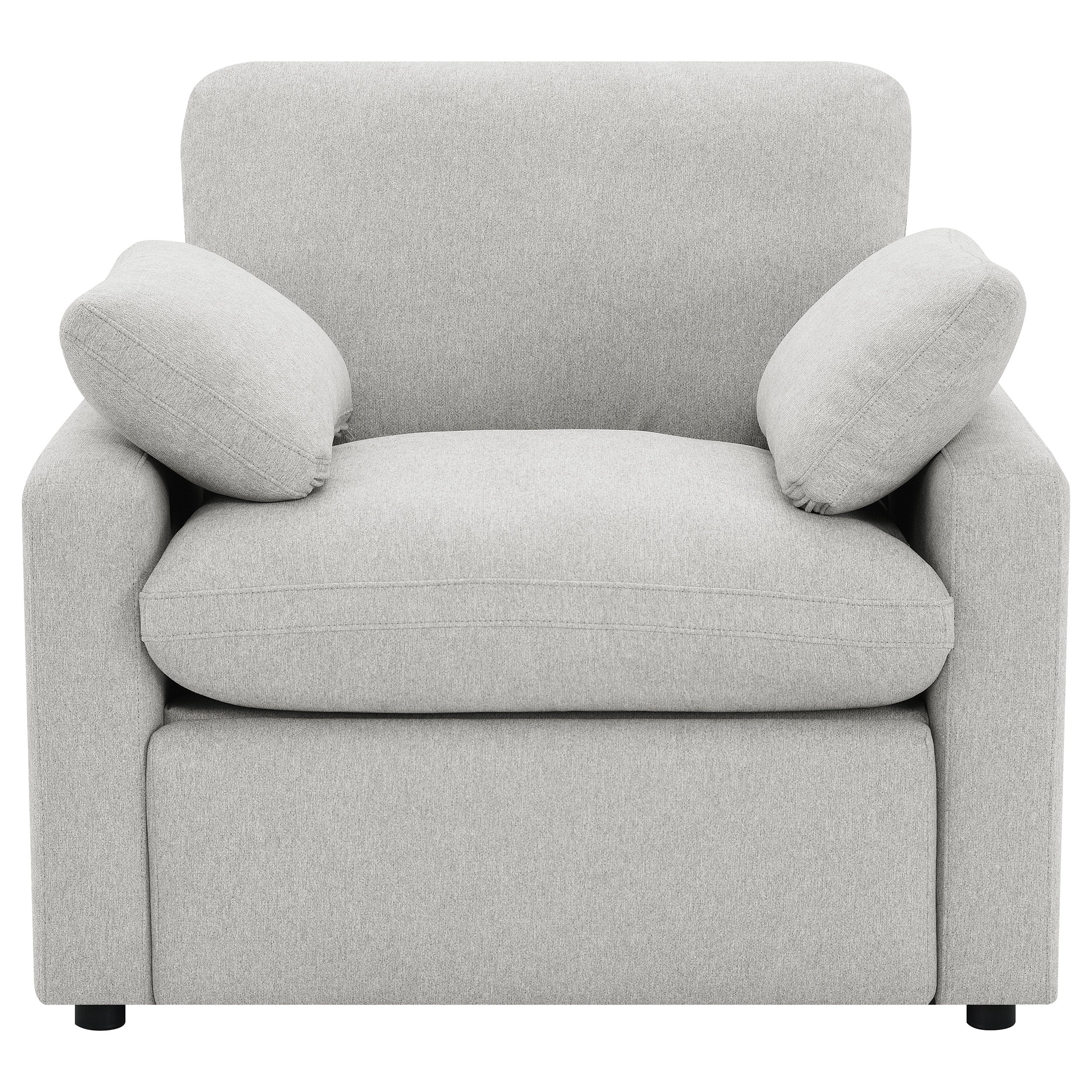Collins Upholstered Power Recliner Chair Grey — view 5