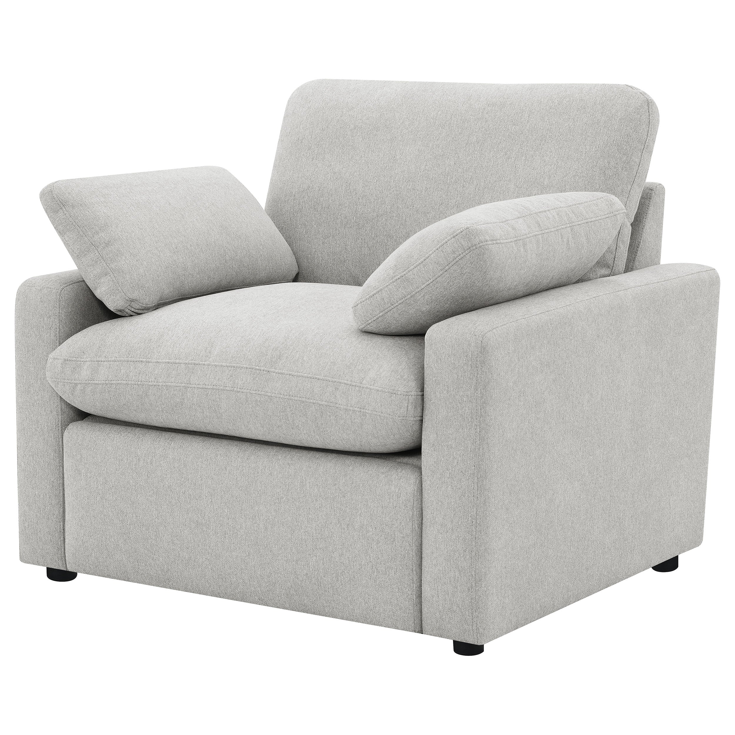Collins Upholstered Power Recliner Chair Grey — view 6