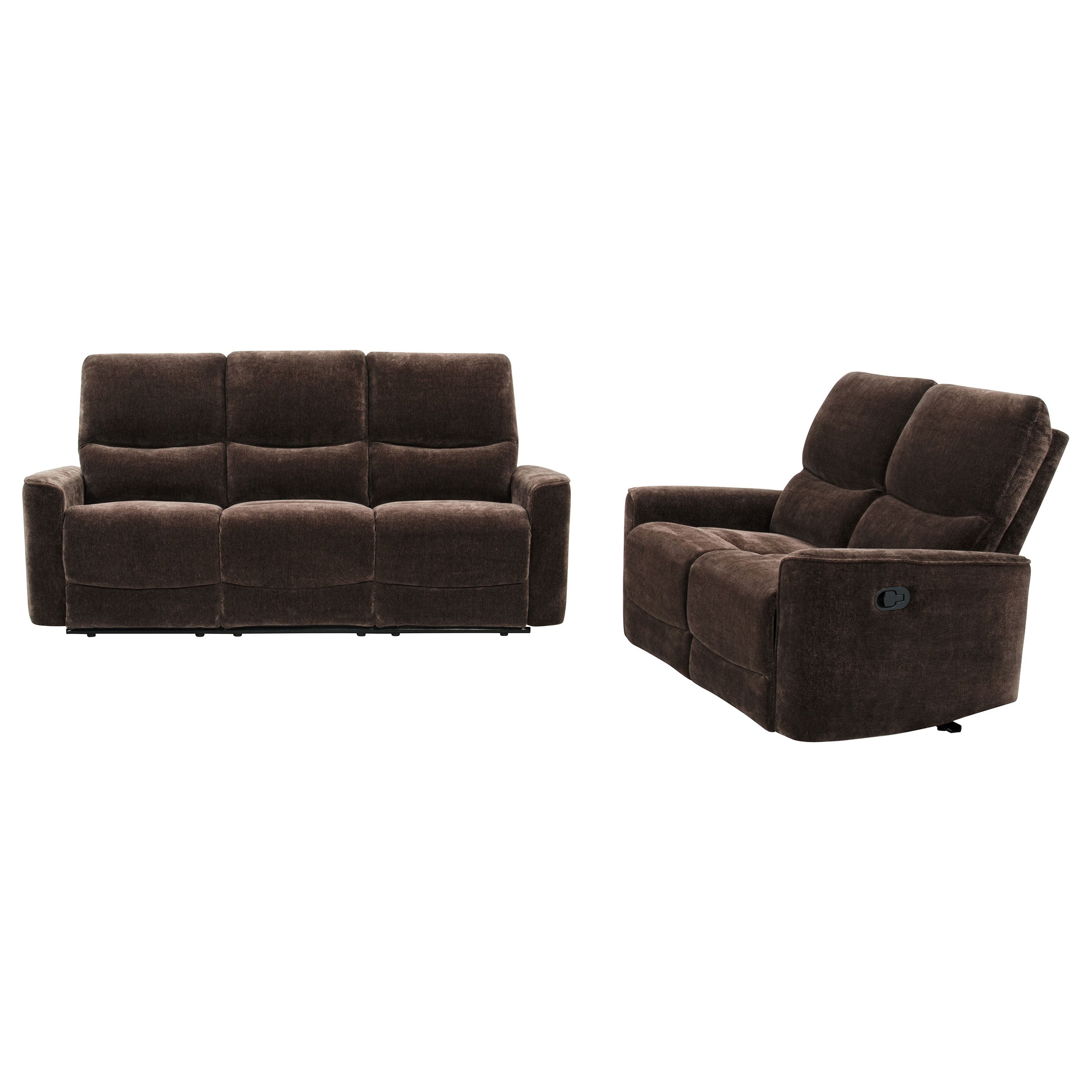 Navarro 2-piece Upholstered Reclining Sofa Set Dark Brown — view 3