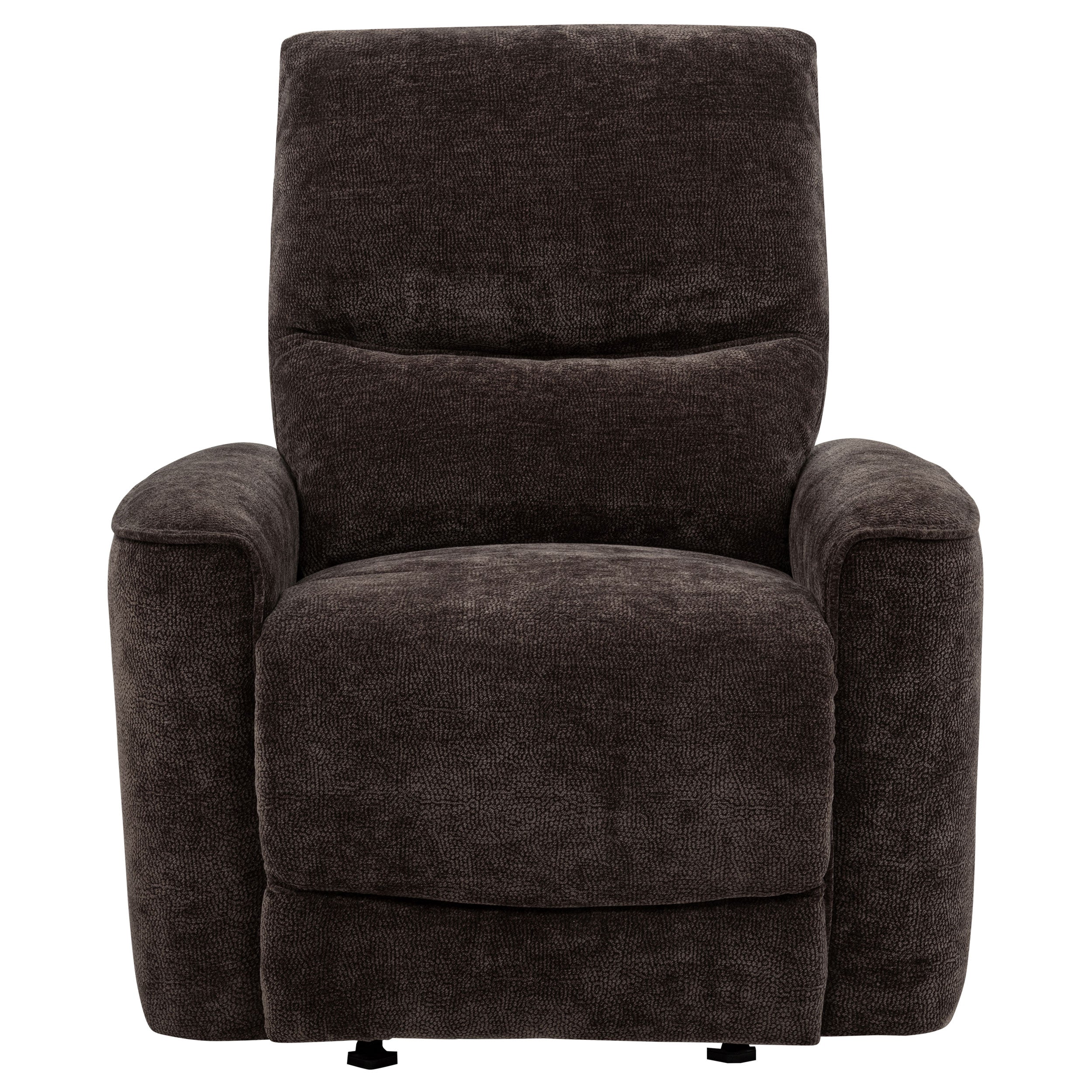 Navarro Chenille Upholstered Glider Recliner Dark Brown — view 6