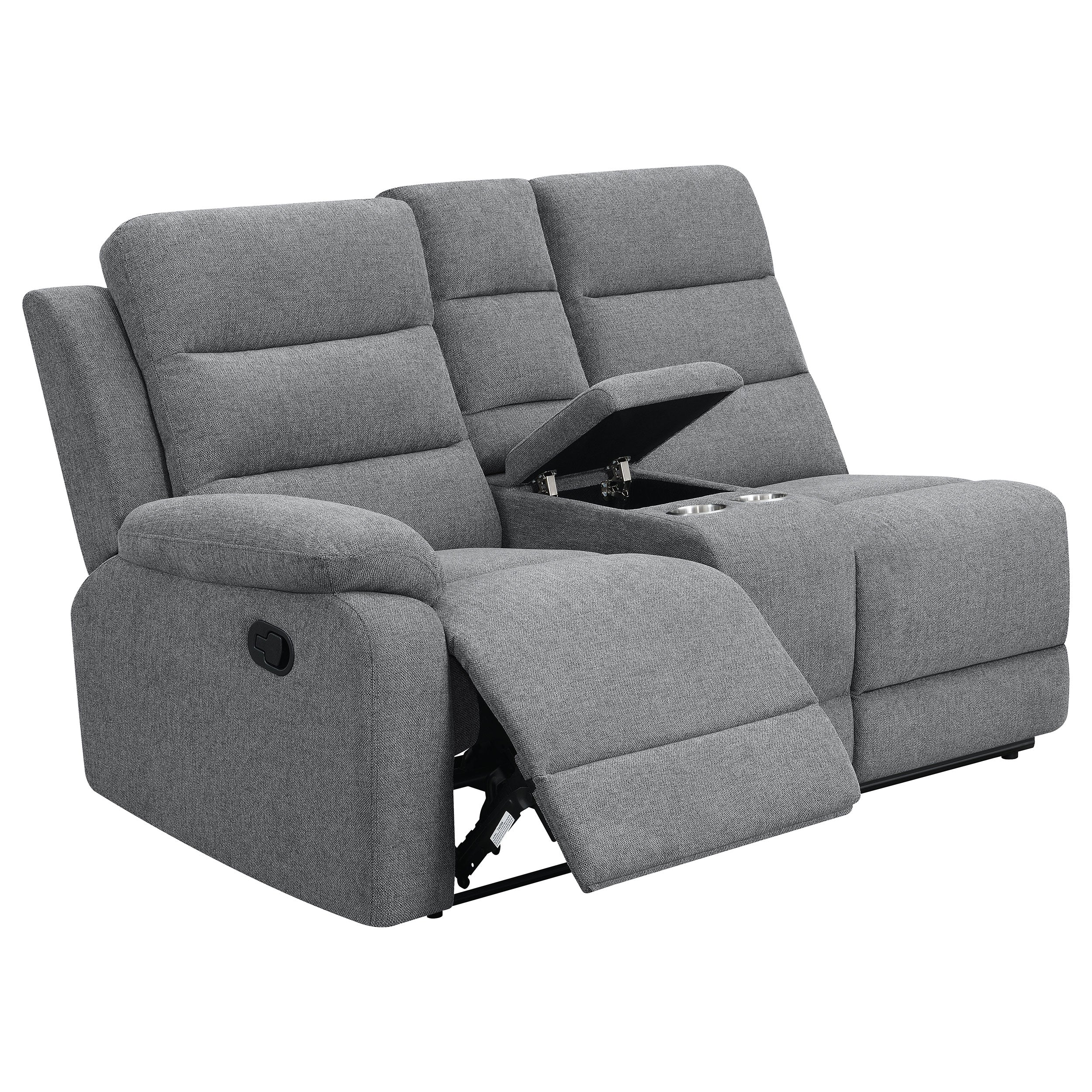 David Upholstered Reclining Sectional Sofa Smoke — view 7