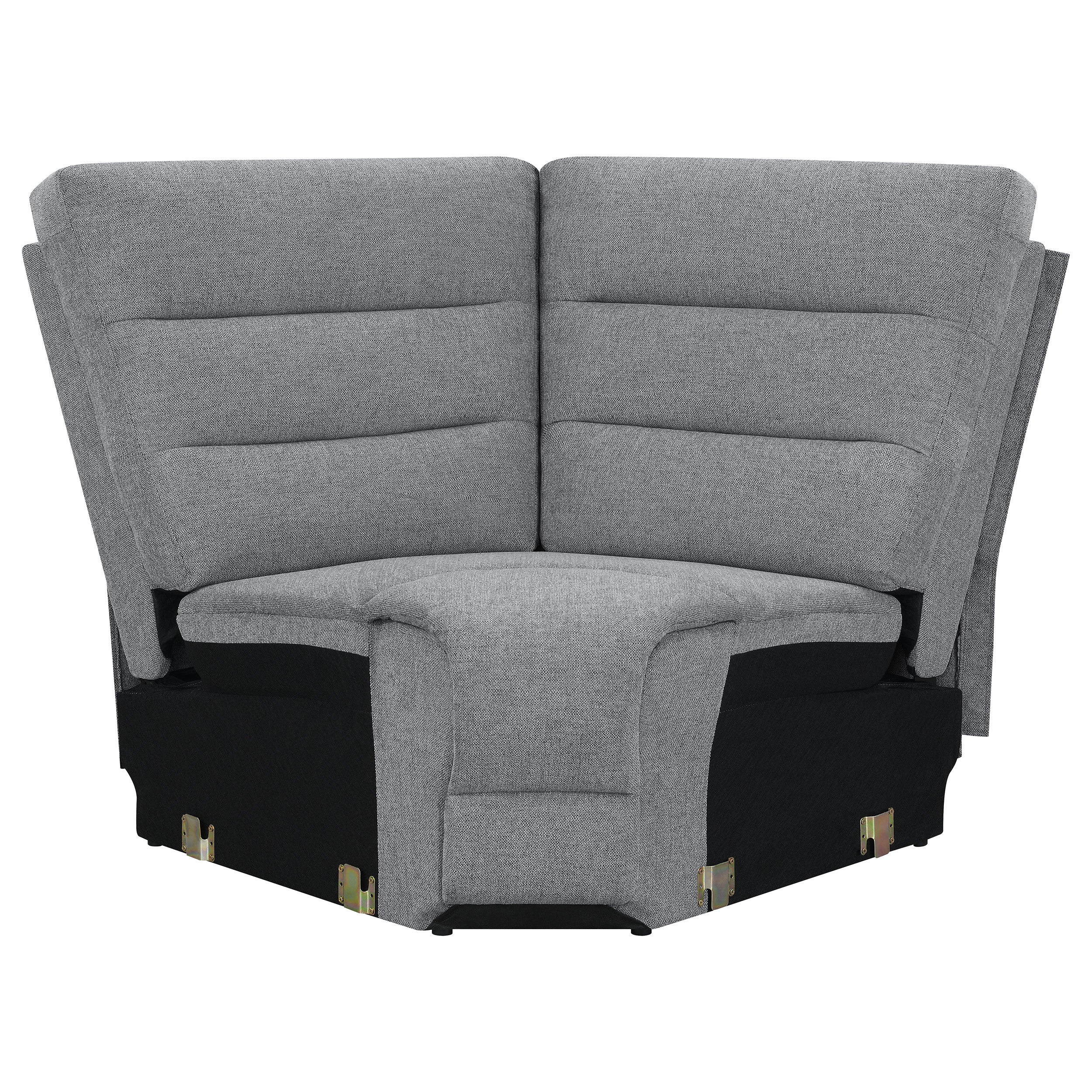 David Upholstered Reclining Sectional Sofa Smoke — view 8