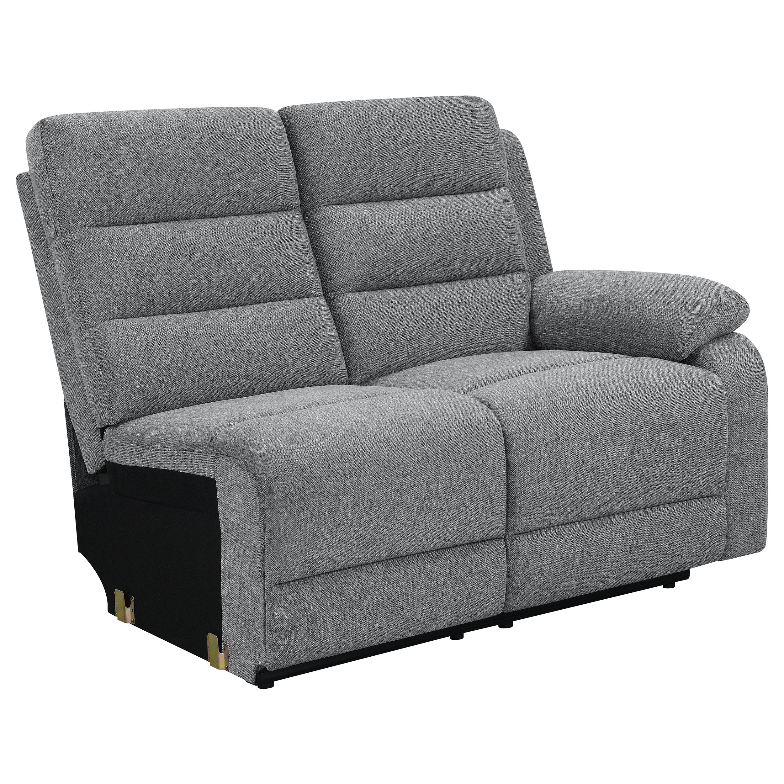 David Upholstered Reclining Sectional Sofa Smoke — view 9