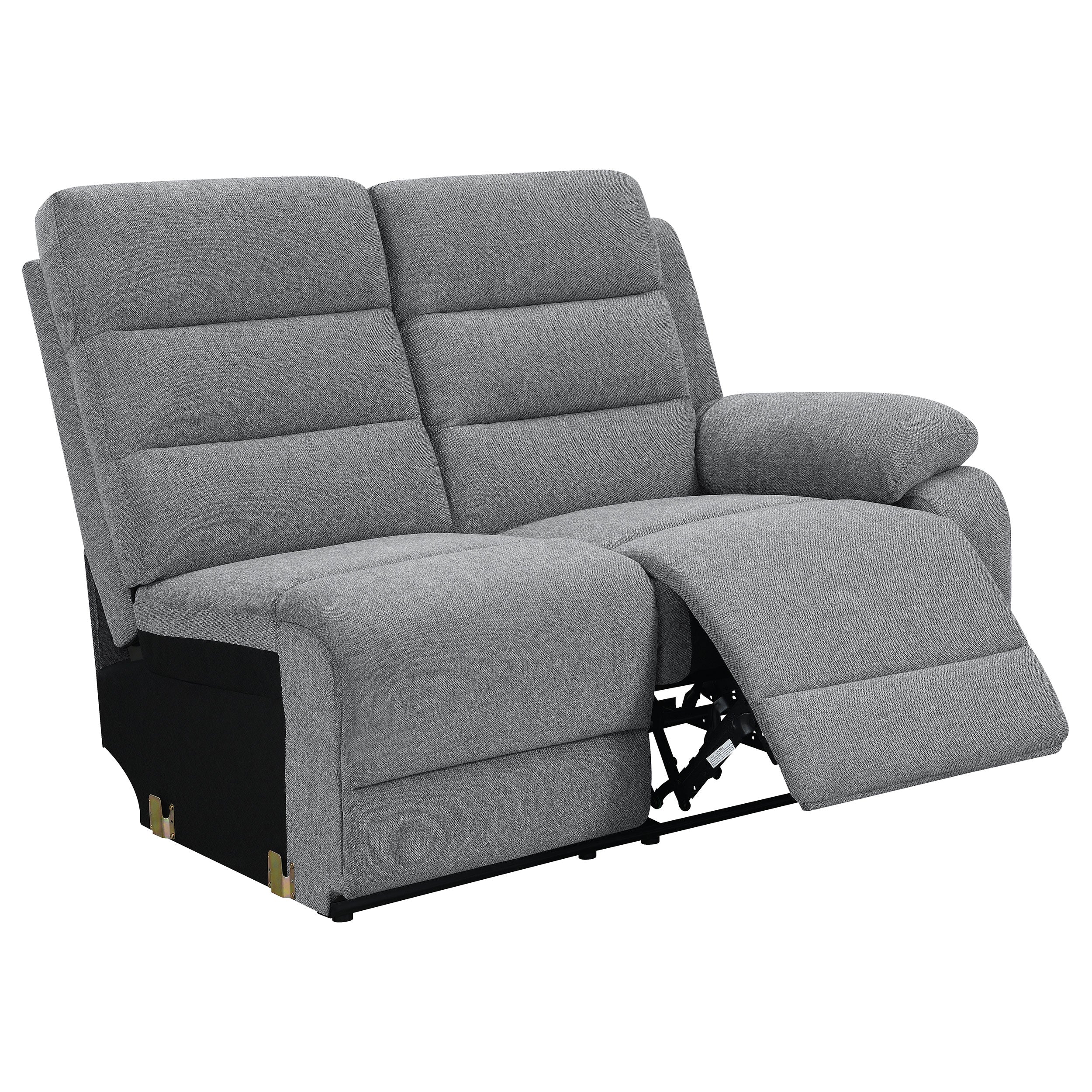 David Upholstered Reclining Sectional Sofa Smoke — view 10