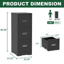 Modern Drawer Metal Vertical File Cabinet With Lock And Card Slot For Office