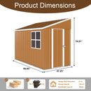 Weatherproof Storage Shed With Double Doors And Ventilation