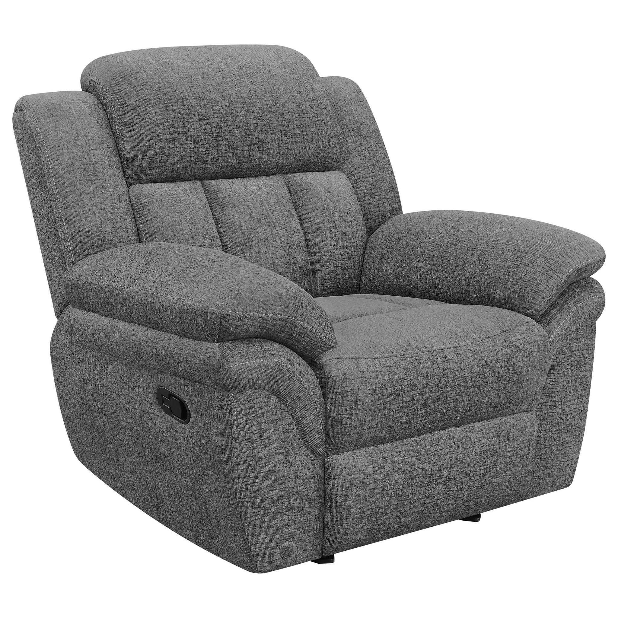 Bahrain Upholstered Glider Recliner Charcoal
