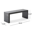 Acacia Wood Dining Bench, Farmhouse Style