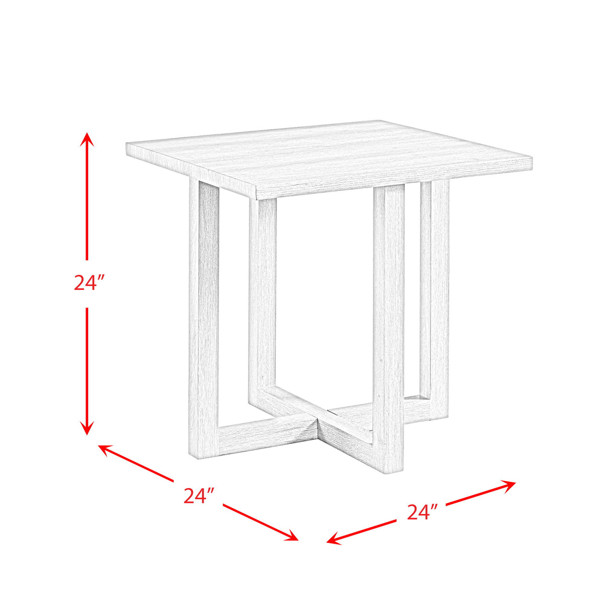 Uster 2 Piece Occasional Set (Coffee Table And End Table) in Light Gray by Elements International, view 7