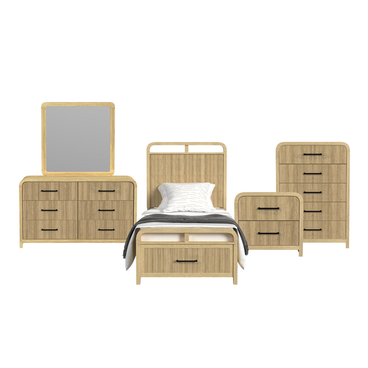 Ridgemont Storage Bedroom Set in Black by Elements International, view 16