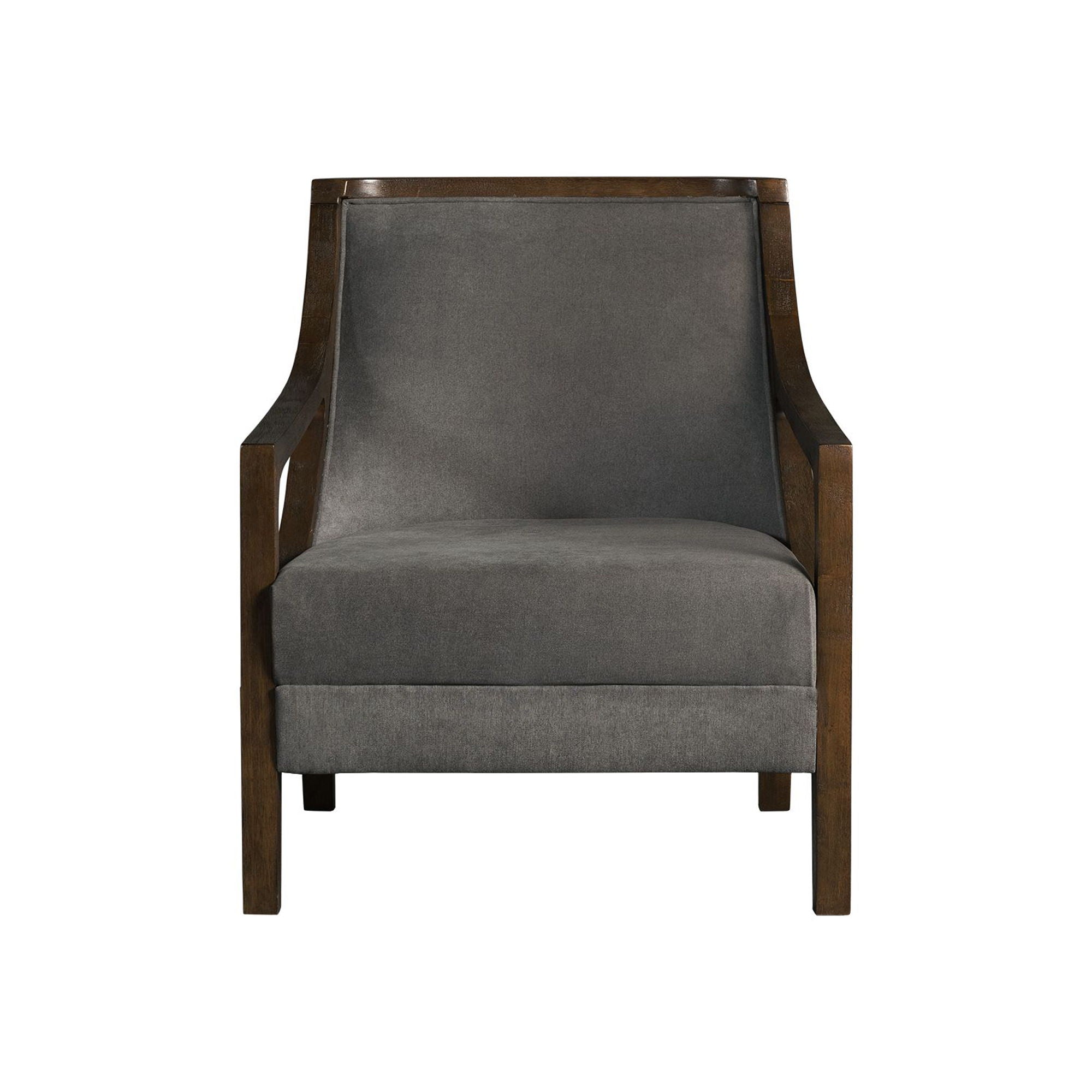 Hopkins Accent Chair With Brown Frame in Beige by Elements International, view 6