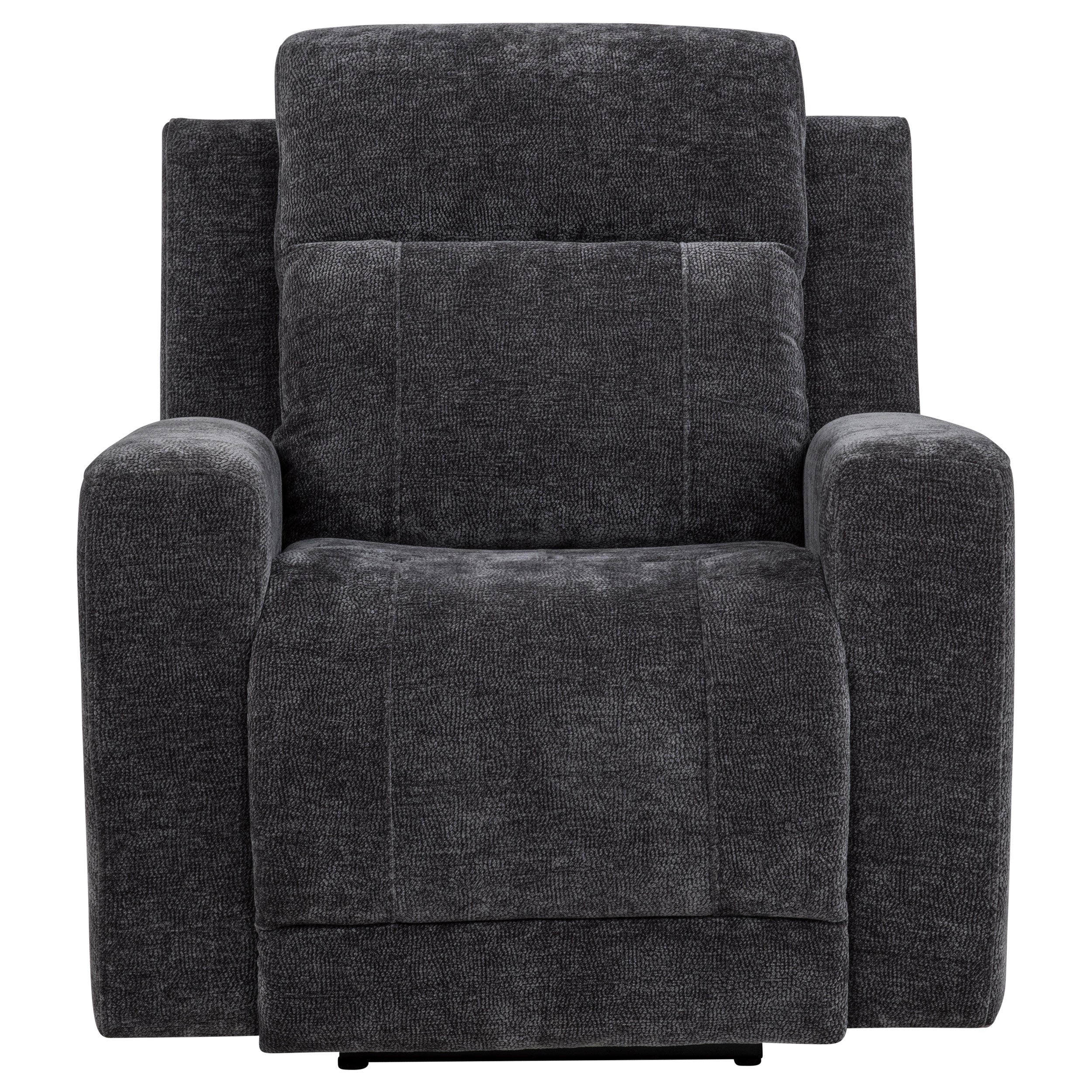 Kennett Chenille Upholstered Power Recliner Chair Dark Grey — view 5