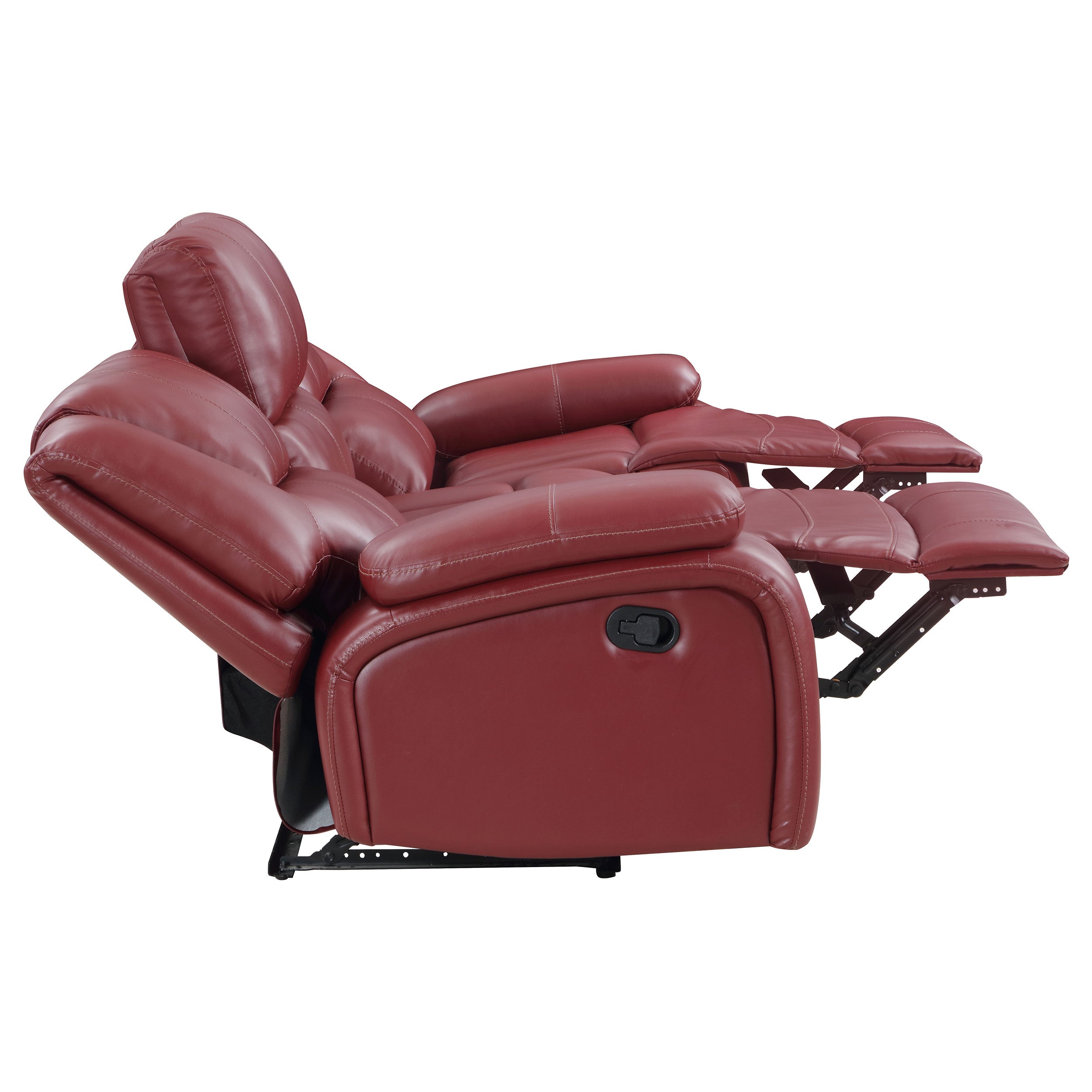 Camila 3-piece Upholstered Reclining Sofa Set Red — view 7