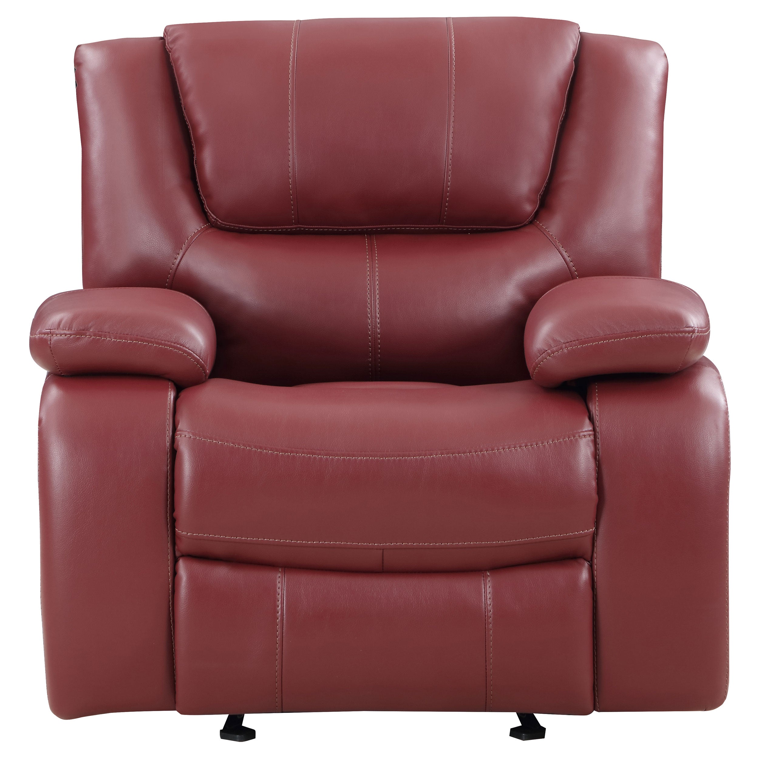 Camila 3-piece Upholstered Reclining Sofa Set Red — view 13