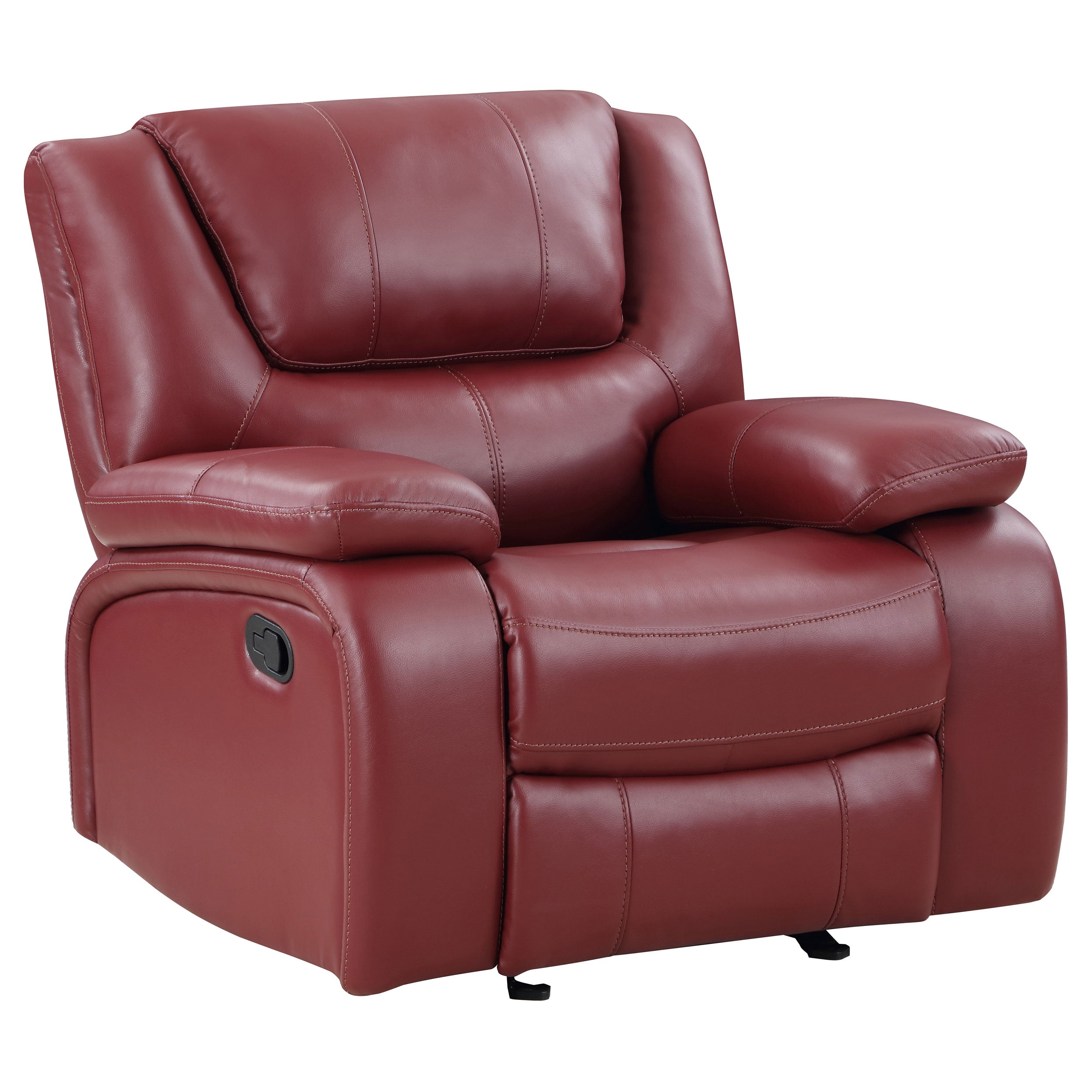 Camila Upholstered Glider Recliner Chair Red — view 1
