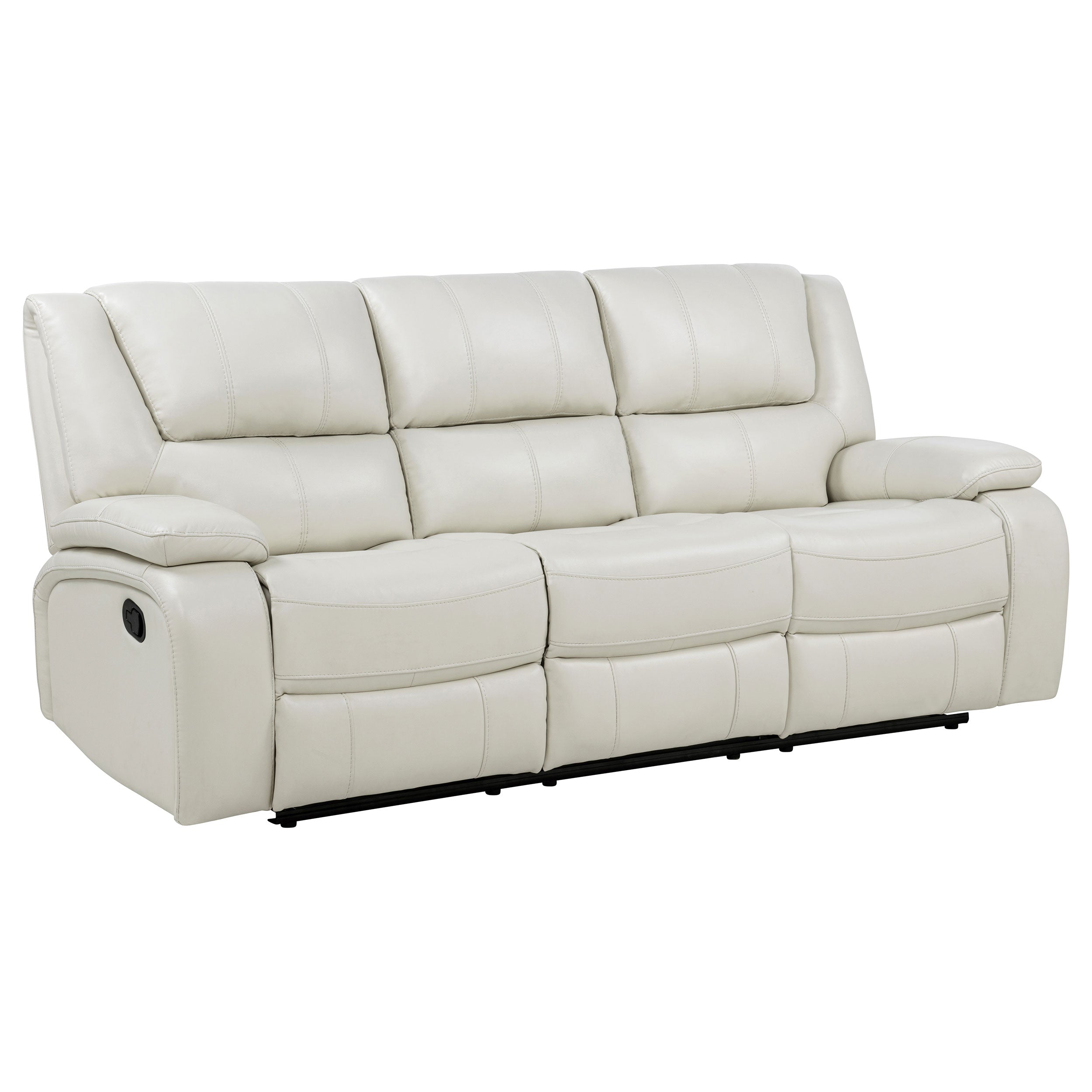 Camila 2-piece Upholstered Reclining Sofa Set White — view 5