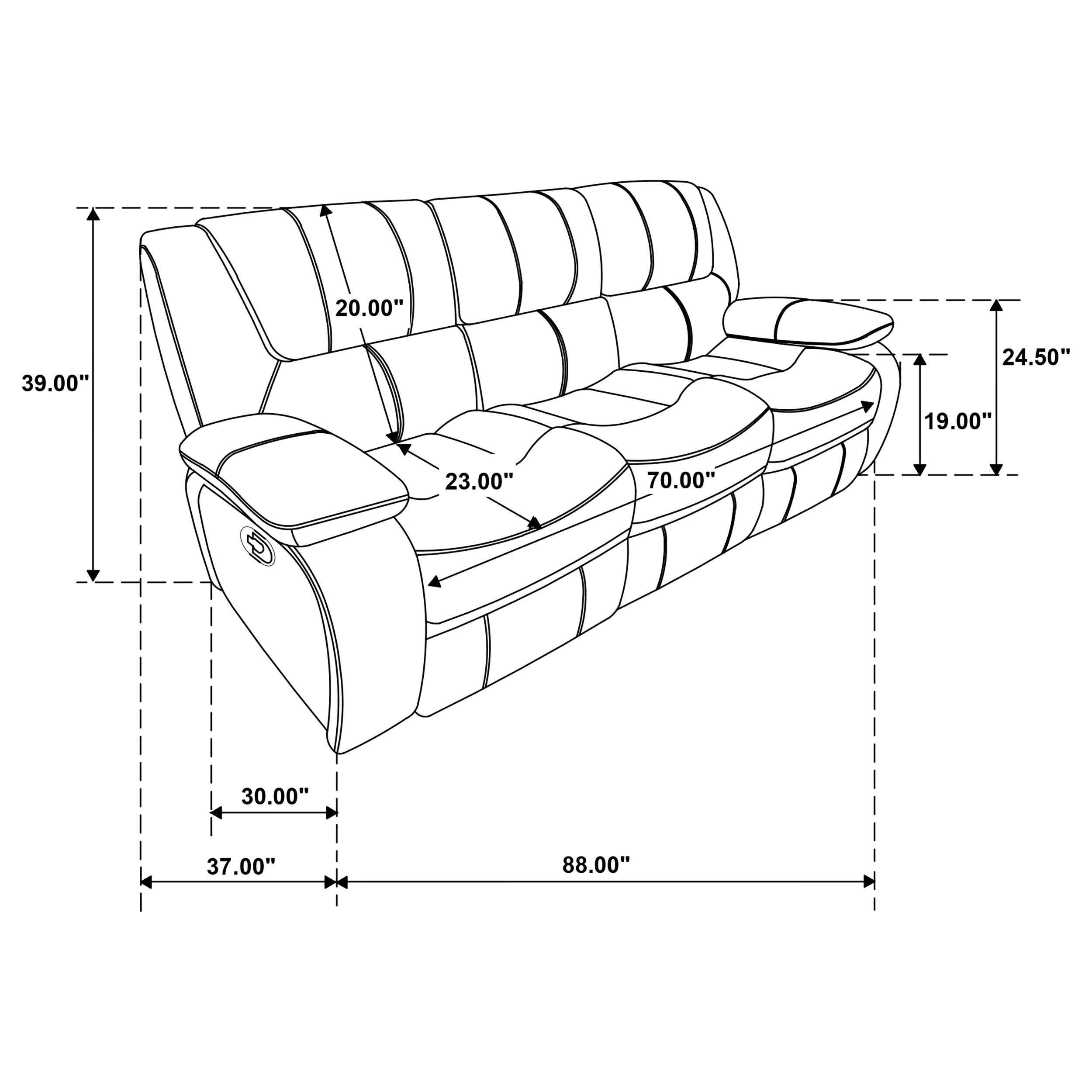 Camila 2-piece Upholstered Reclining Sofa Set White — view 15