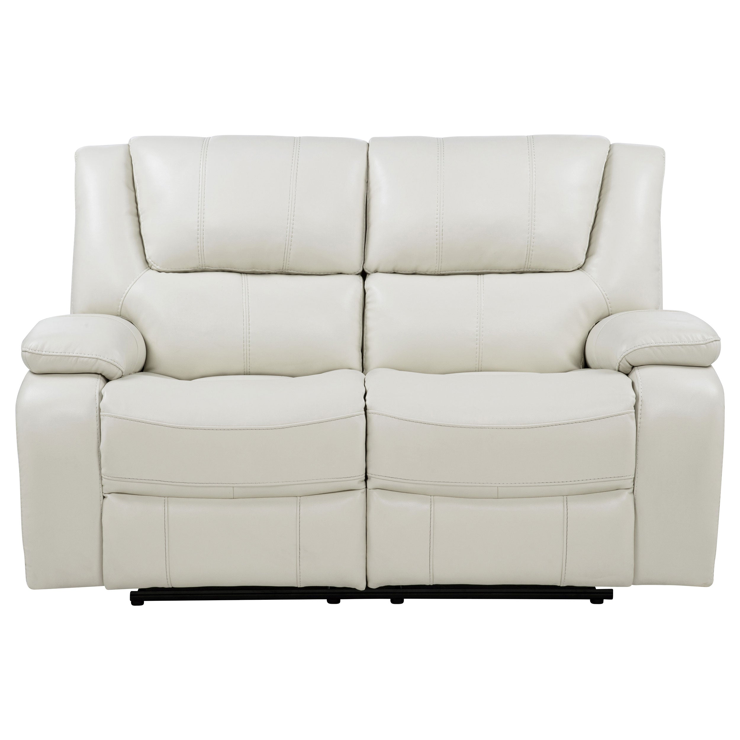 Camila Upholstered Motion Reclining Loveseat White — view 5