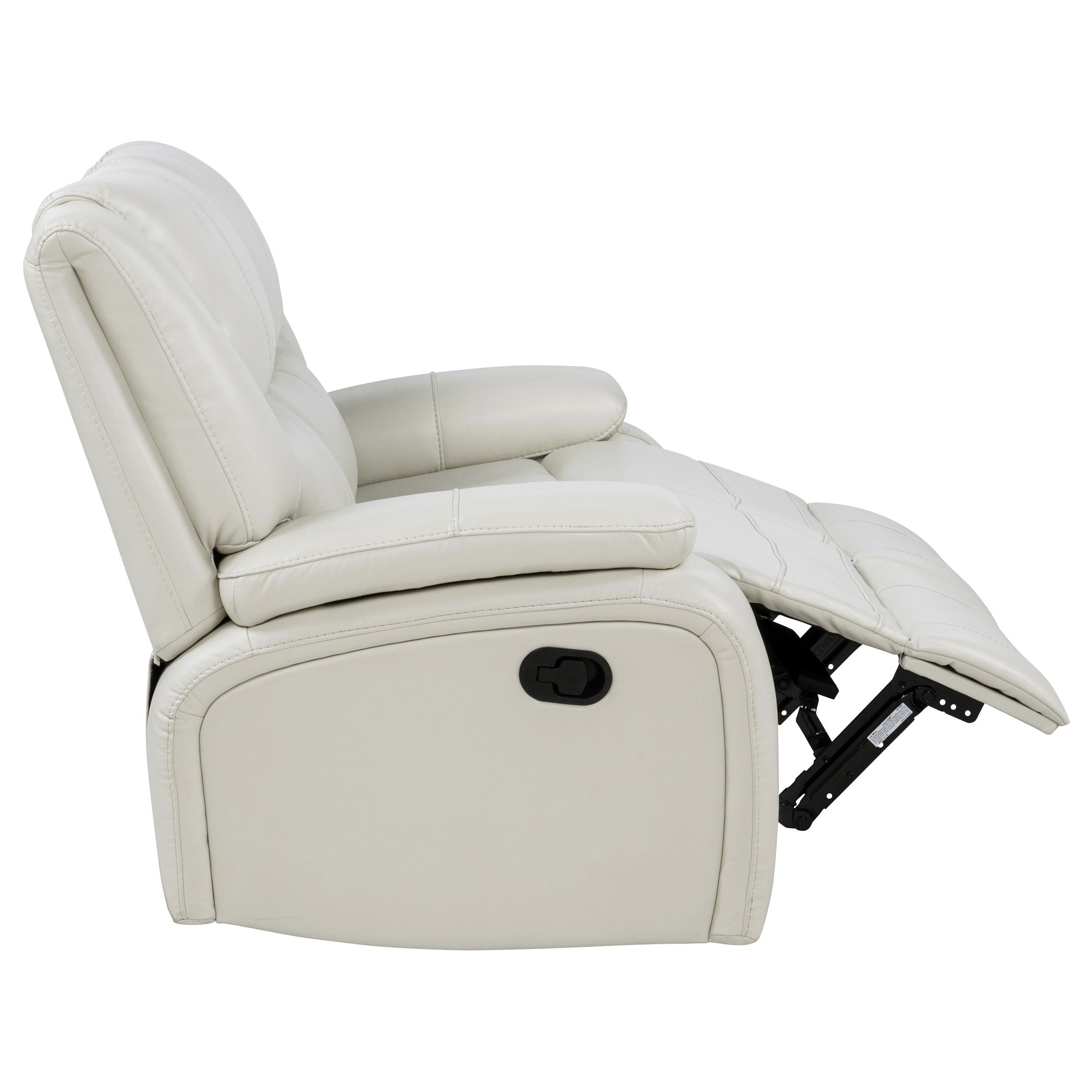 Camila Upholstered Motion Reclining Loveseat White — view 7