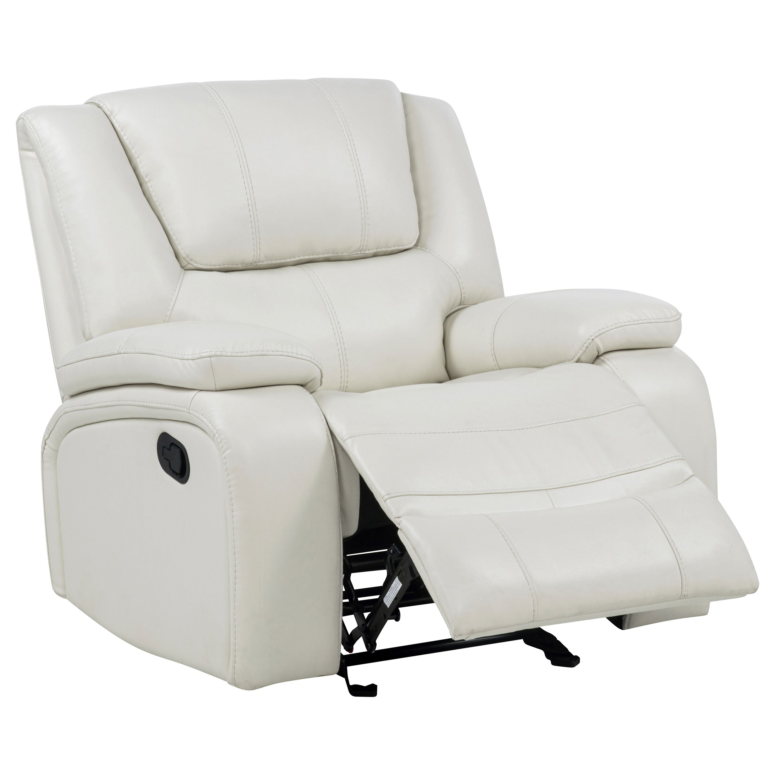 Camila Upholstered Glider Recliner Chair White — view 1