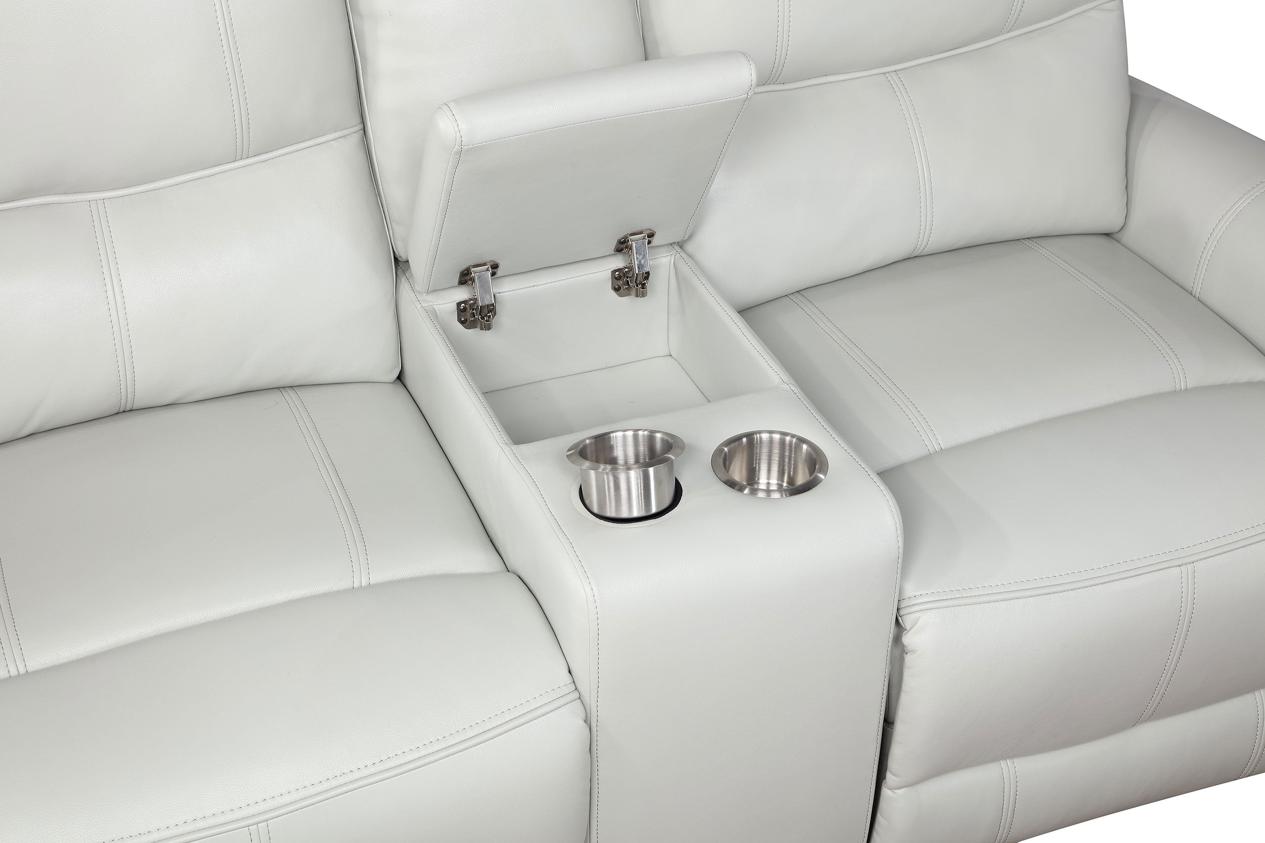 Greenfield 2-piece Power Reclining Sofa Set Dove Grey — view 14