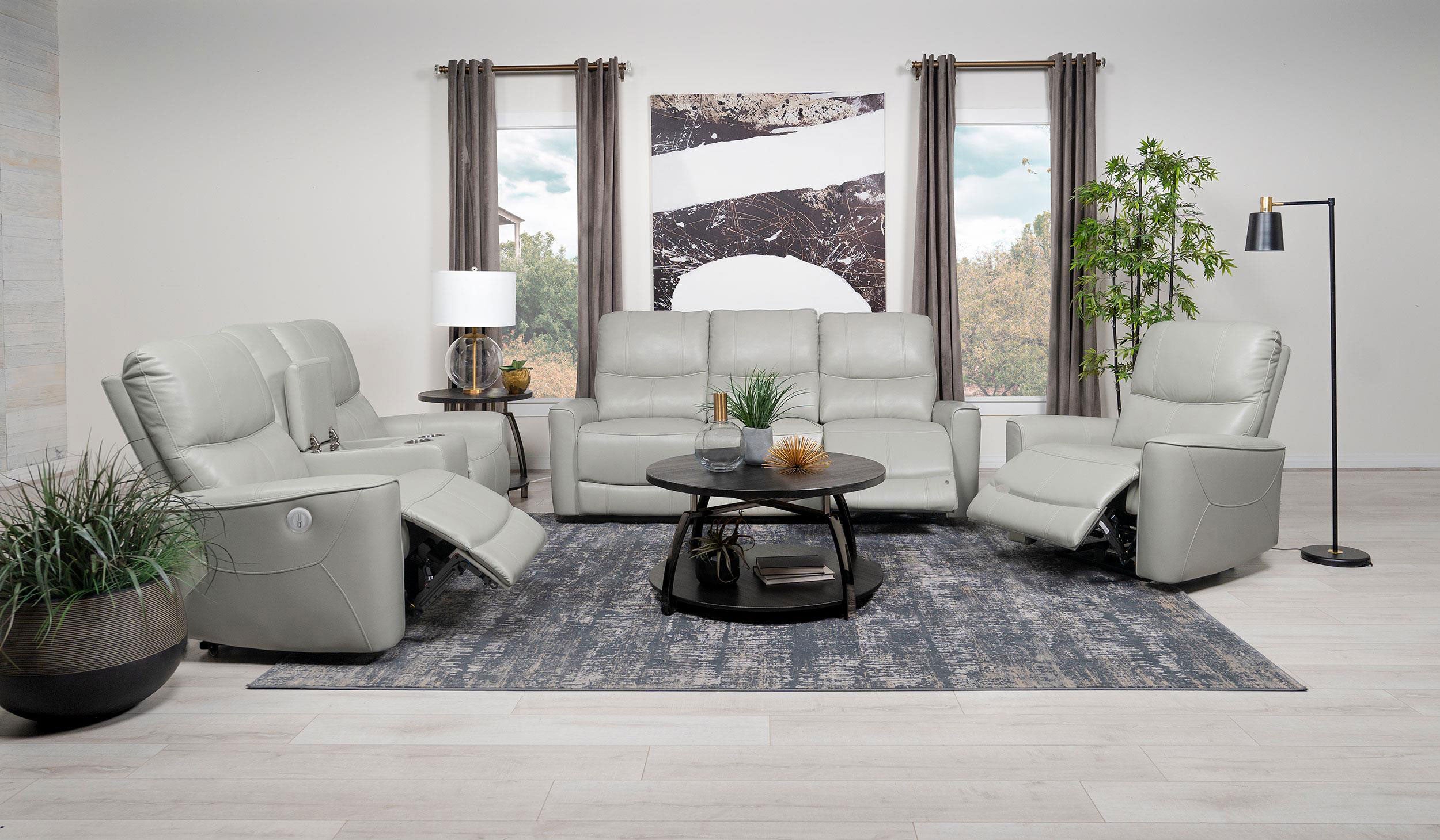 Greenfield 3-piece Power Reclining Sofa Set Dove Grey — view 2