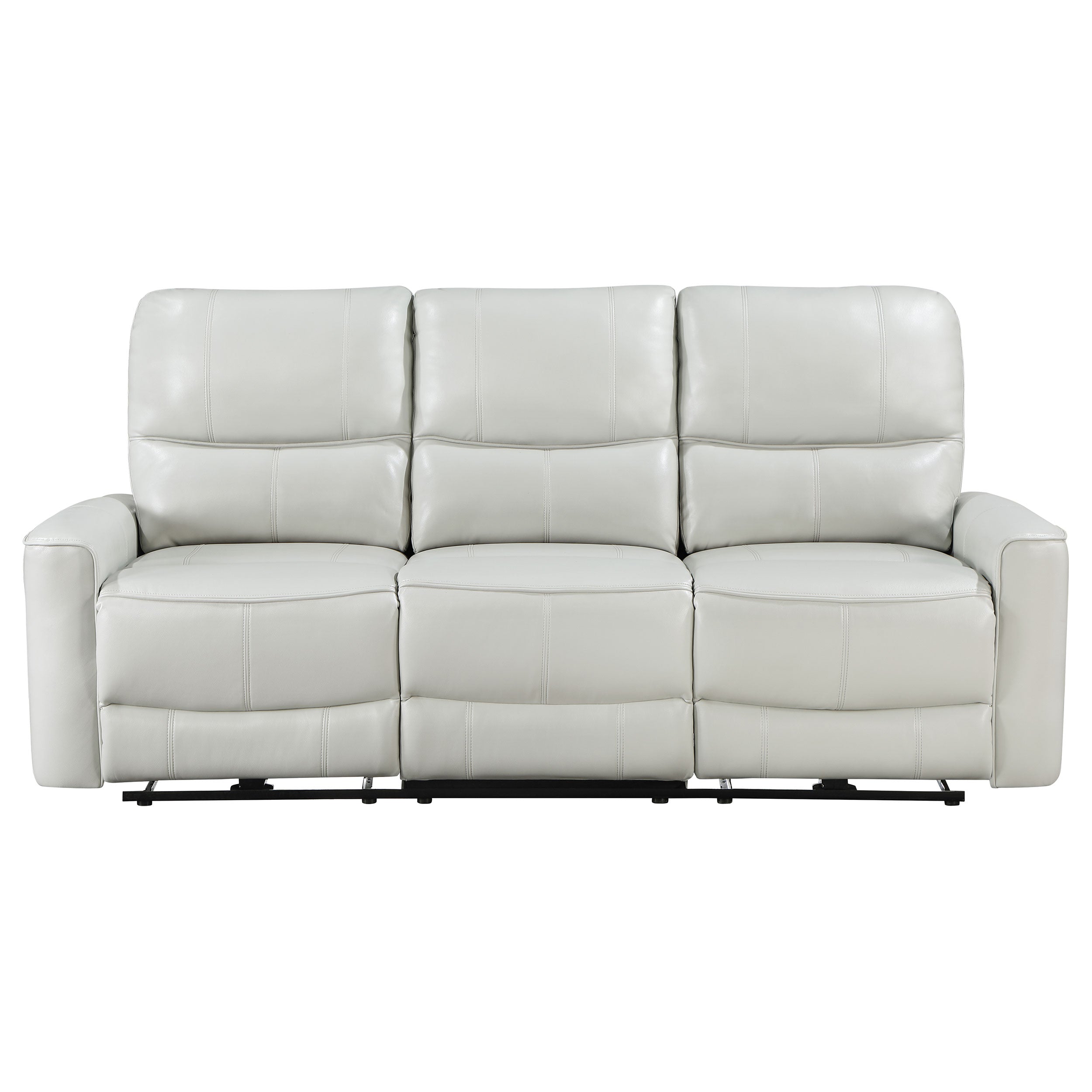 Greenfield Upholstered Power Reclining Sofa Dove Grey — view 4