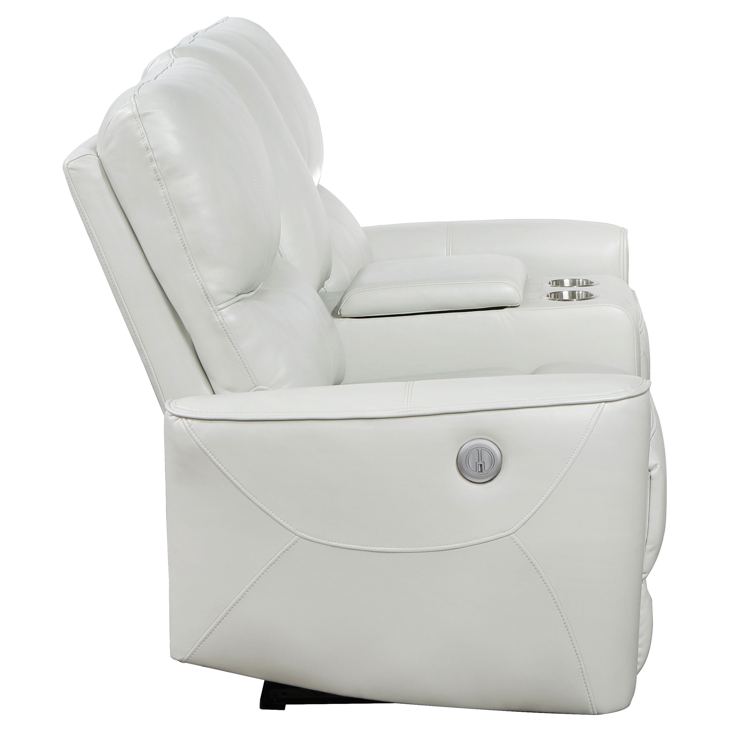 Greenfield Upholstered Power Reclining Loveseat Dove Grey — view 6