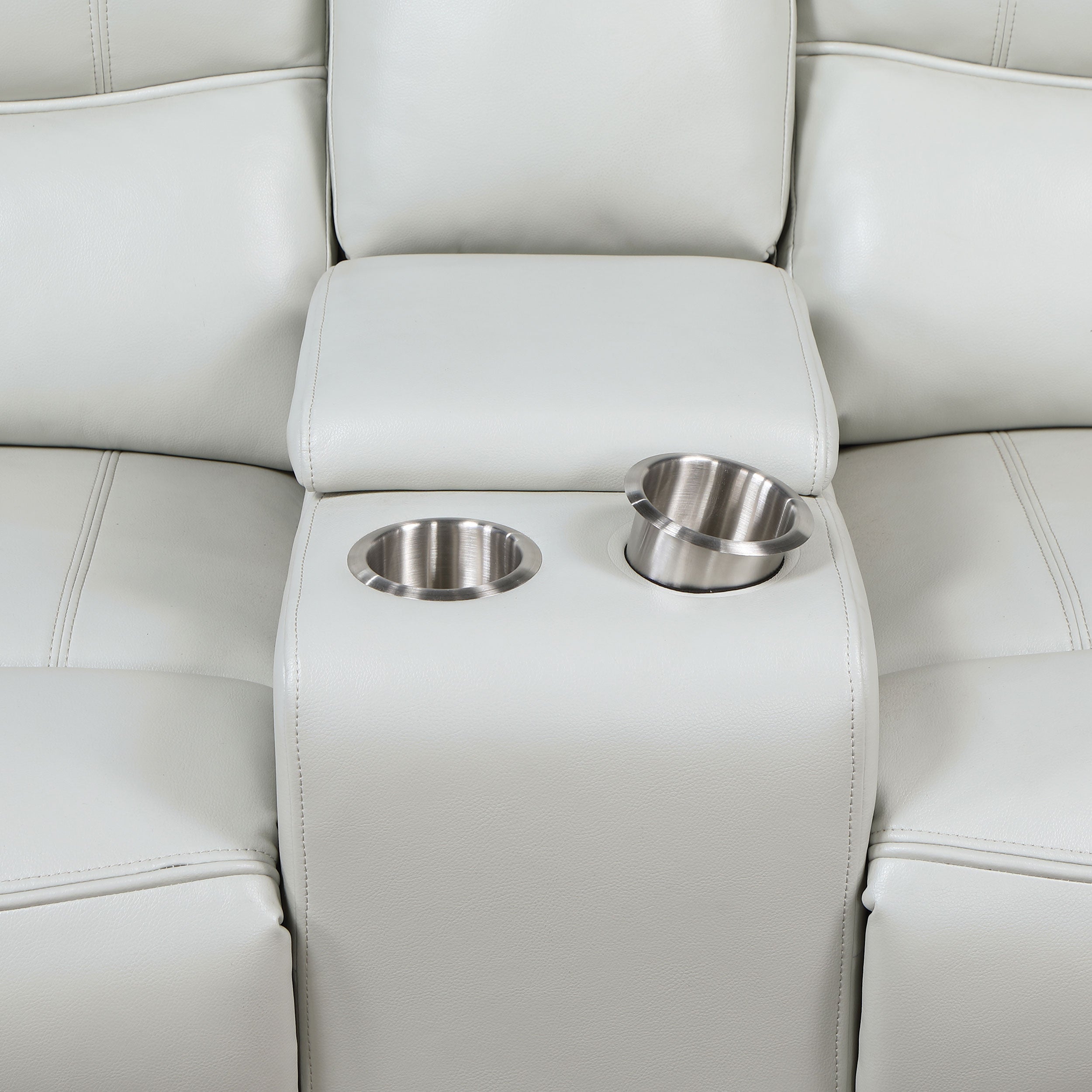 Greenfield Upholstered Power Reclining Loveseat Dove Grey — view 8